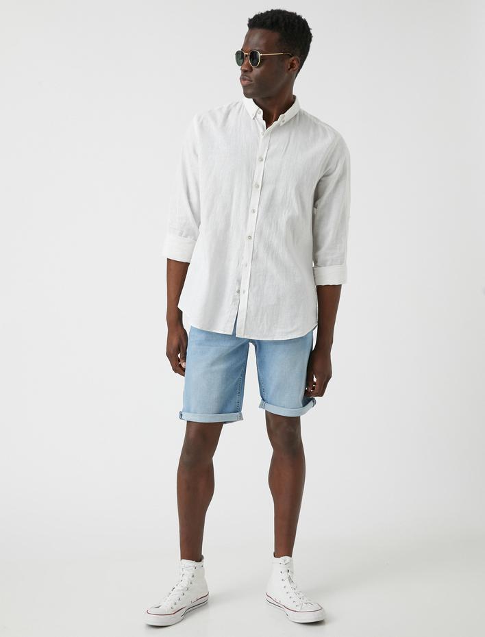  Katlı Paça Kot Şort