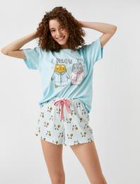 Şortlu Pijama Takımı Baskılı