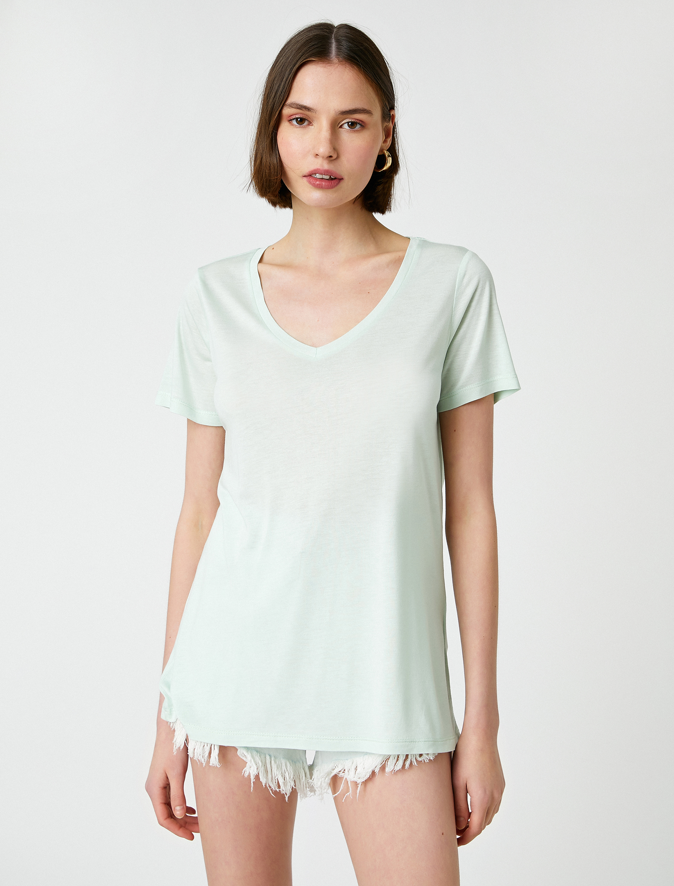   Bisiklet Yaka Kısa Kollu Basic Tişört