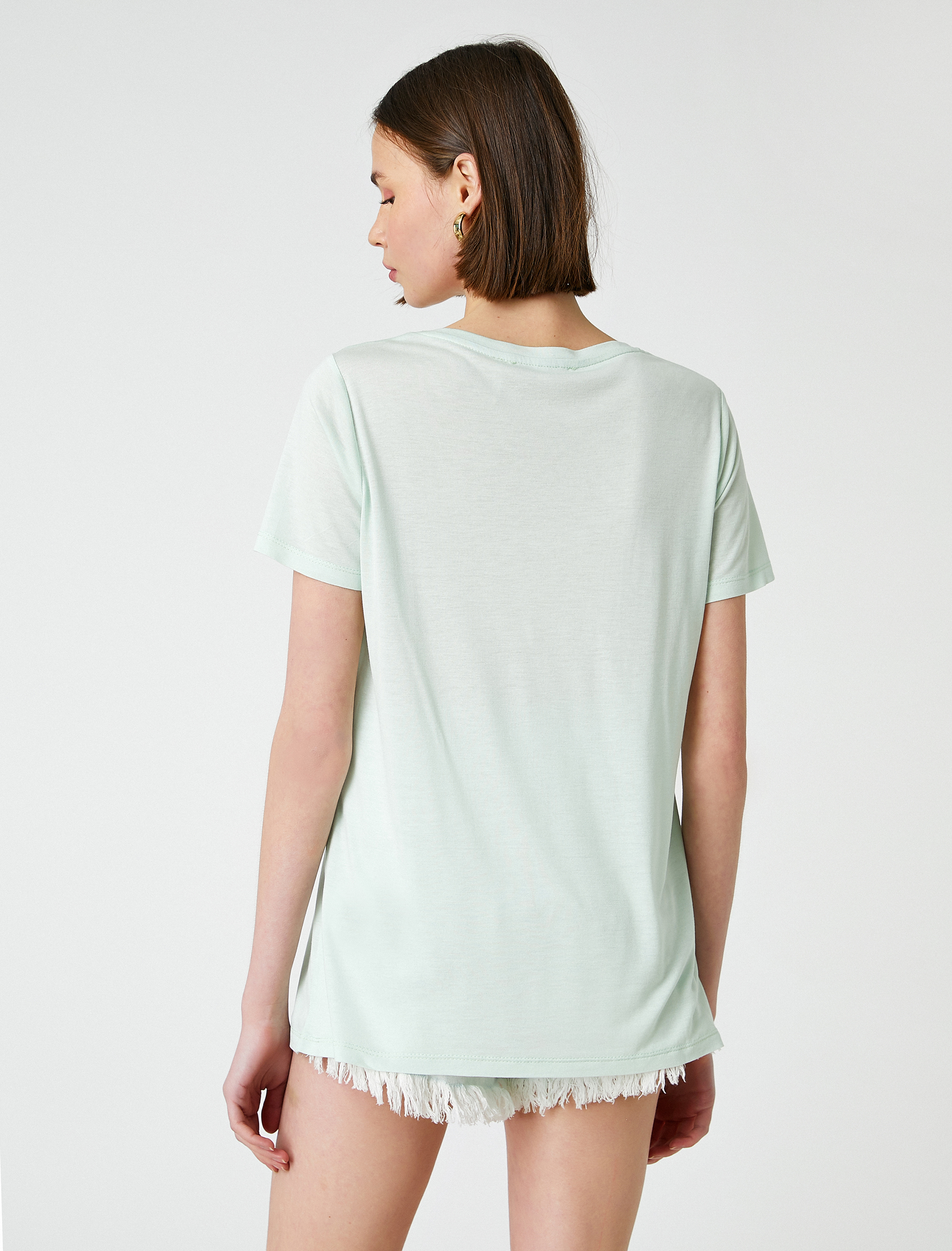   Bisiklet Yaka Kısa Kollu Basic Tişört