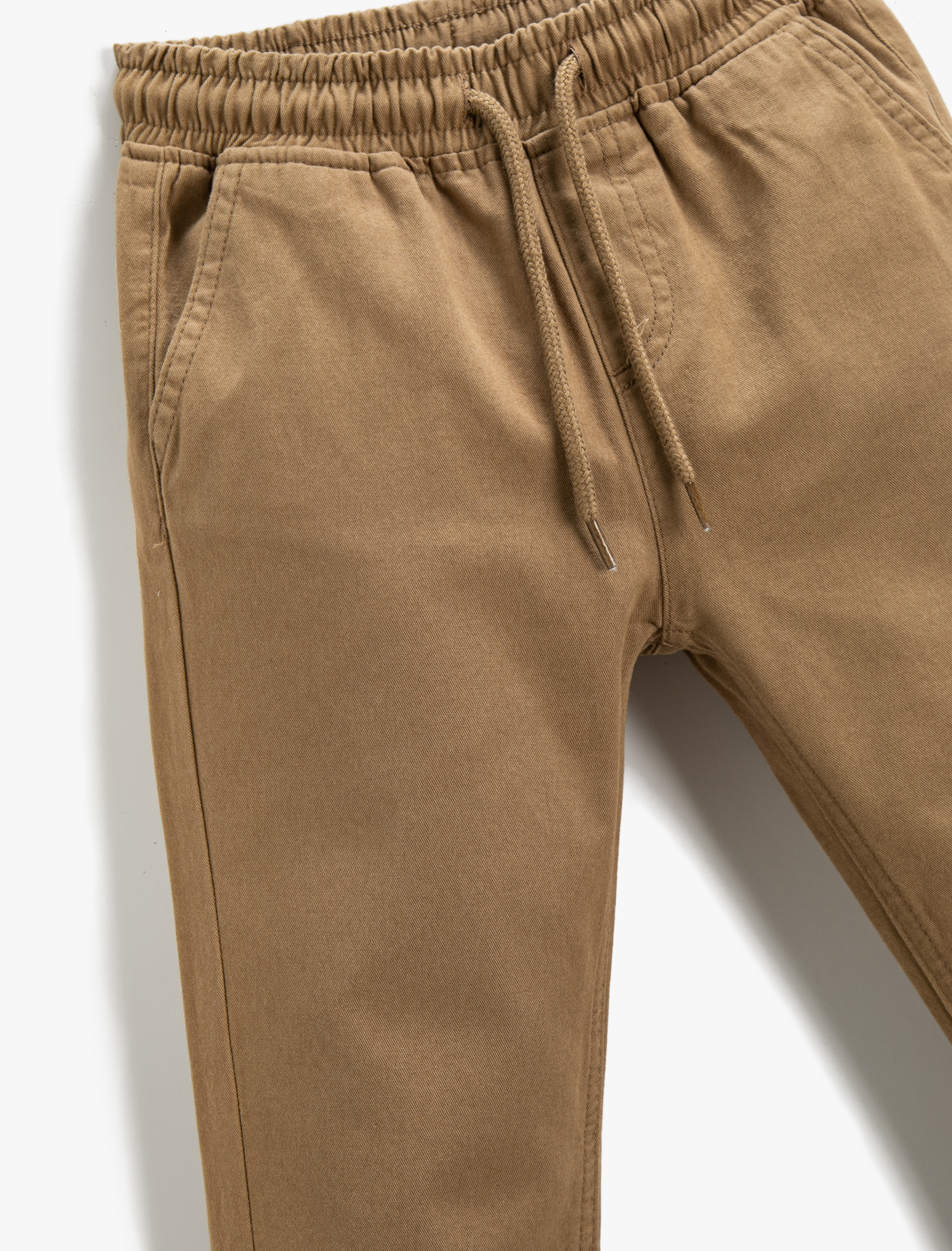  Erkek Çocuk Jogger Pantolon Chino Beli Bağlamalı Cepli