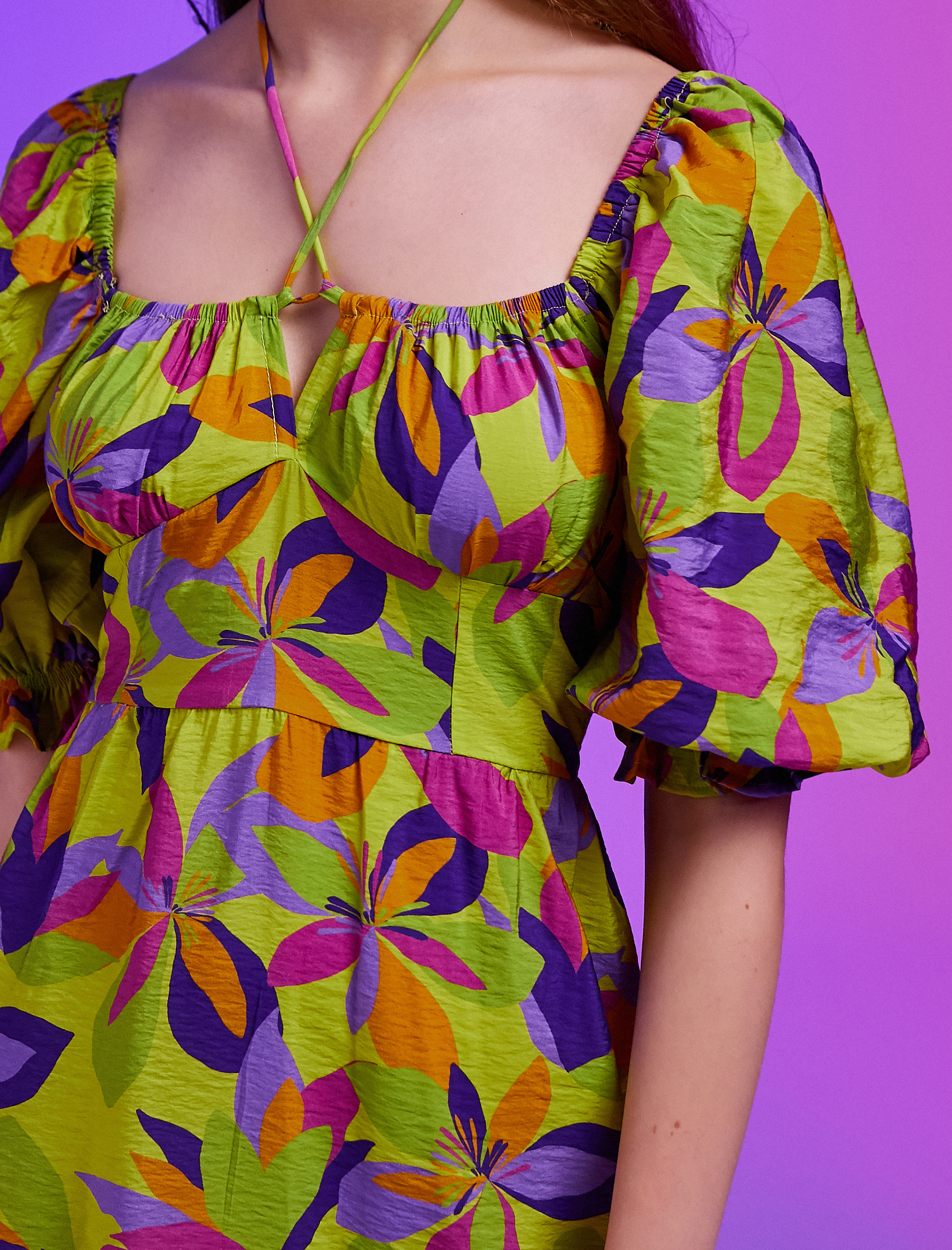   Göğsü Biyeli Elbise