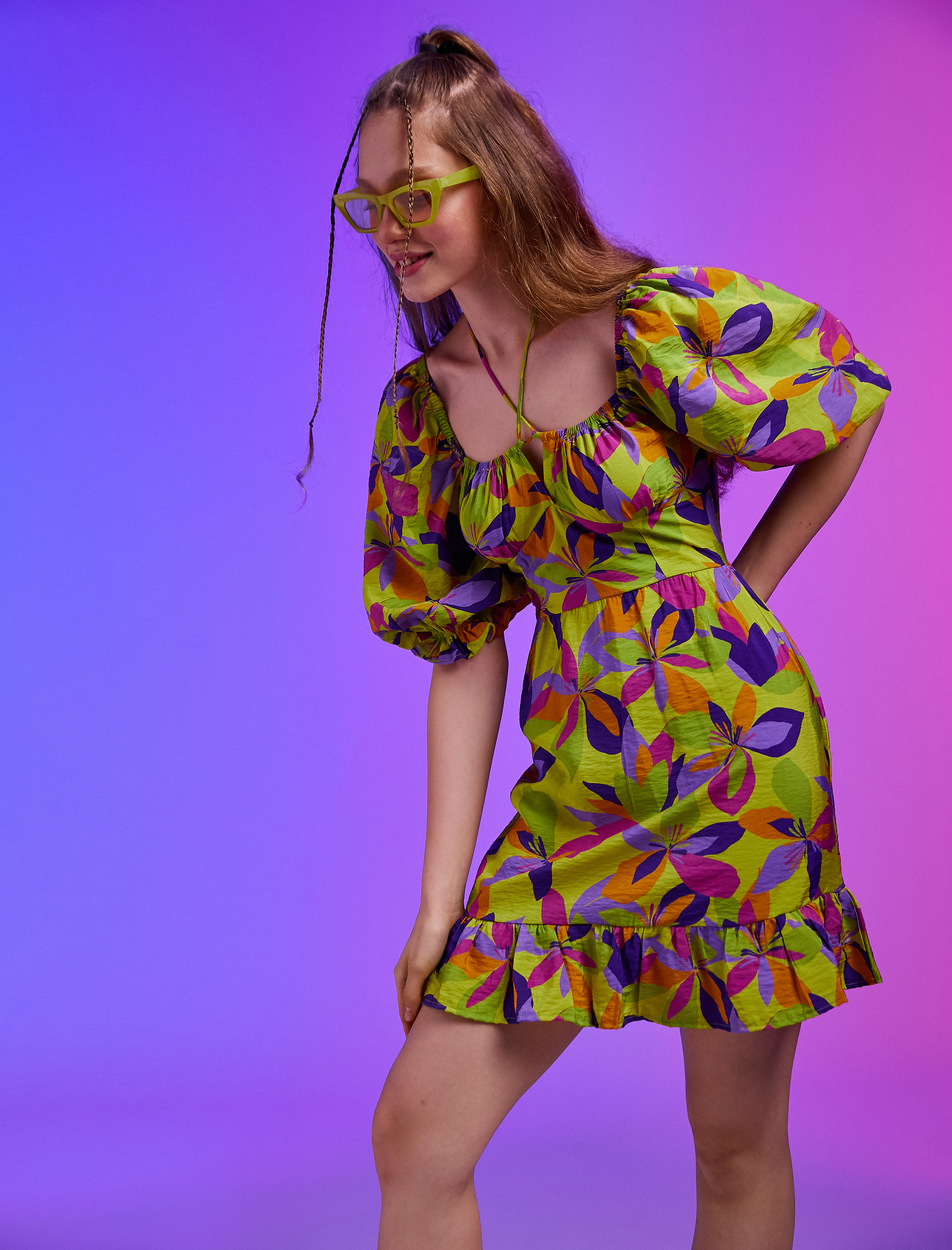   Göğsü Biyeli Elbise