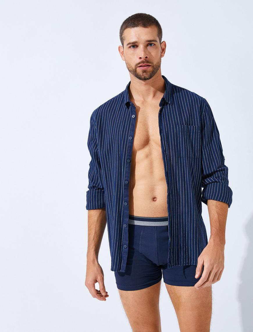   Pamuklu Basic 3'lü Boxer Seti
