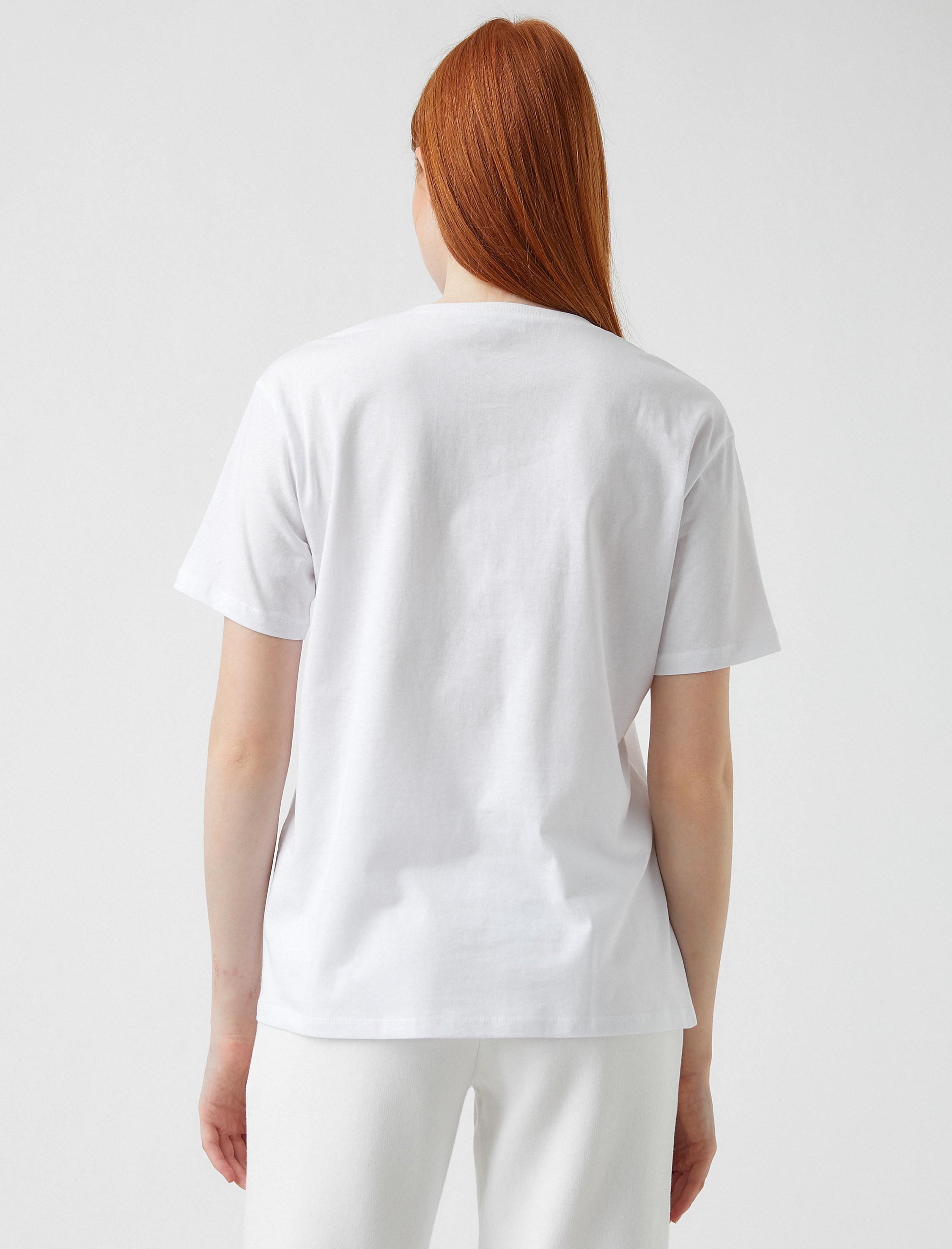   Baskılı Kısa Kollu Pamuklu Tişört