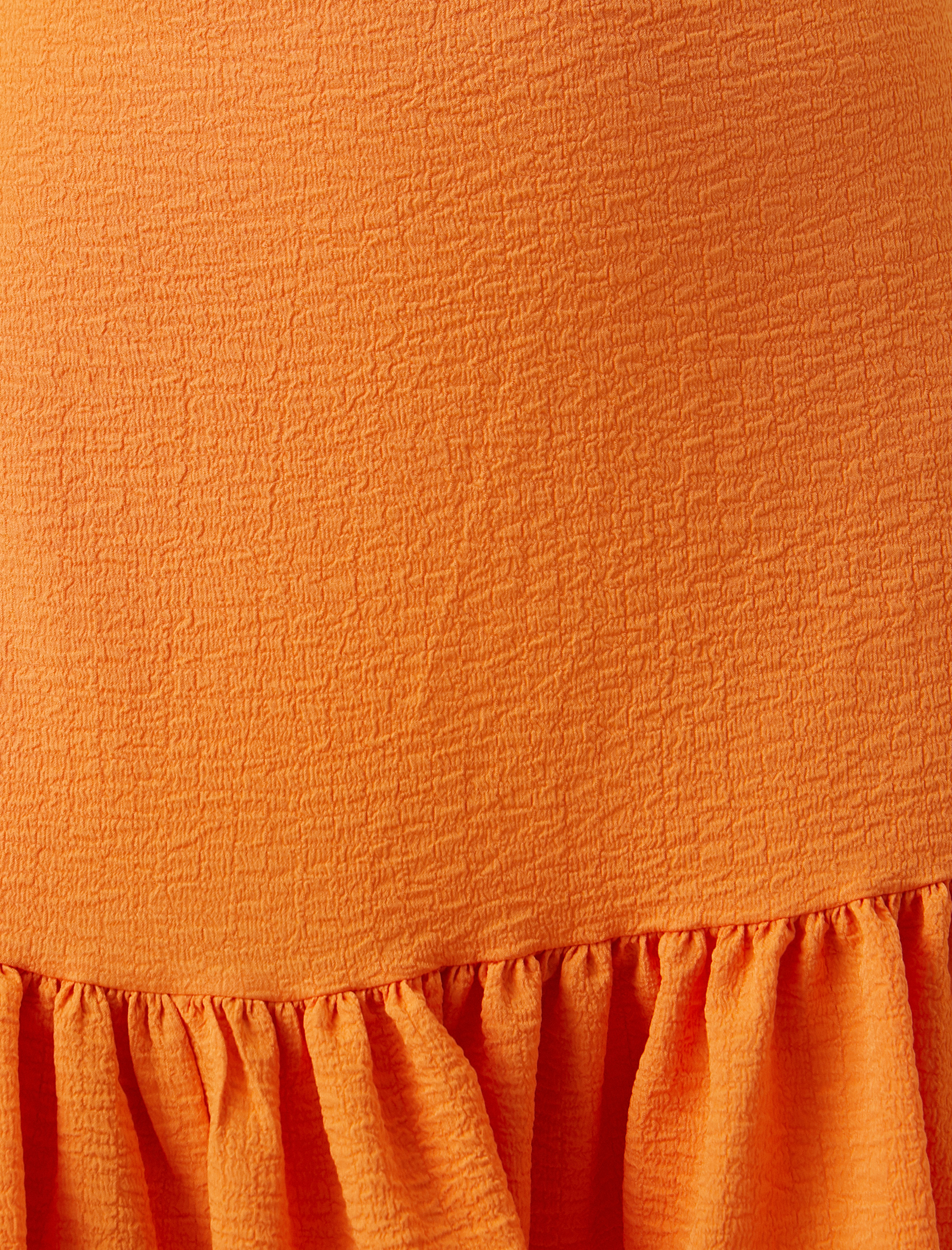   Halter Yaka Mini Fırfırlı Elbise