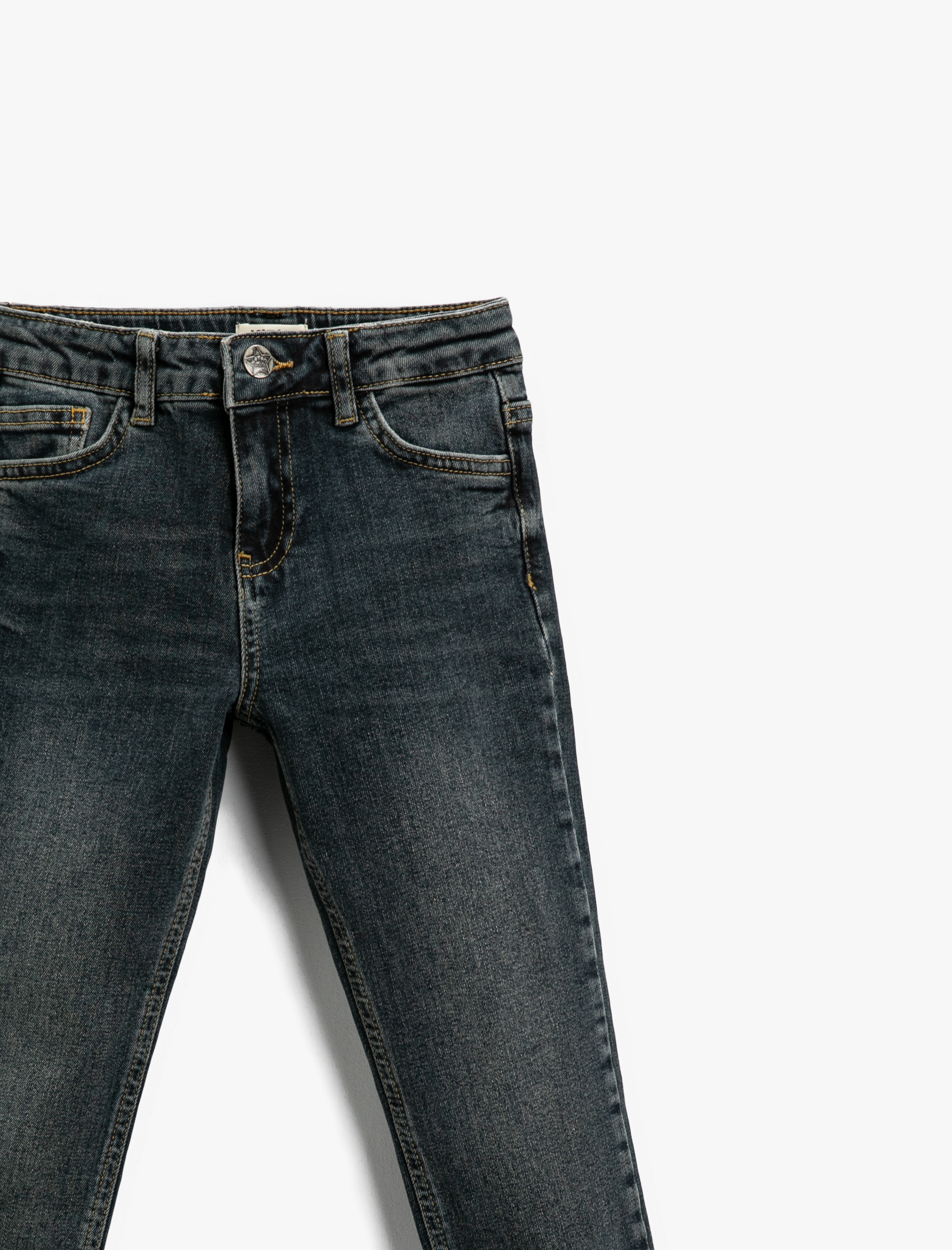  Erkek Çocuk Kot Pantolon Cepli Pamuklu - Skinny Jean