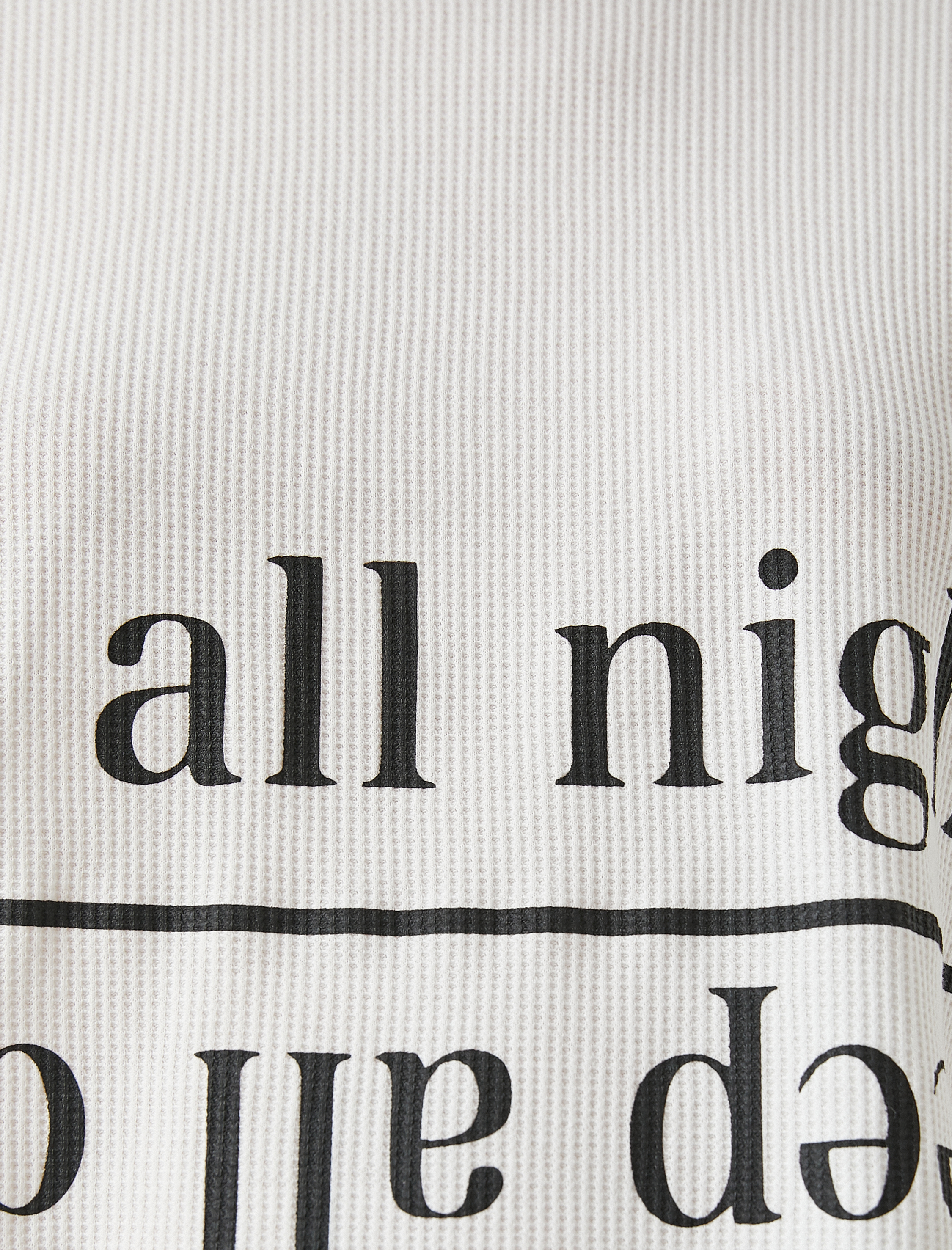   Baskılı Crop Pijama Üst