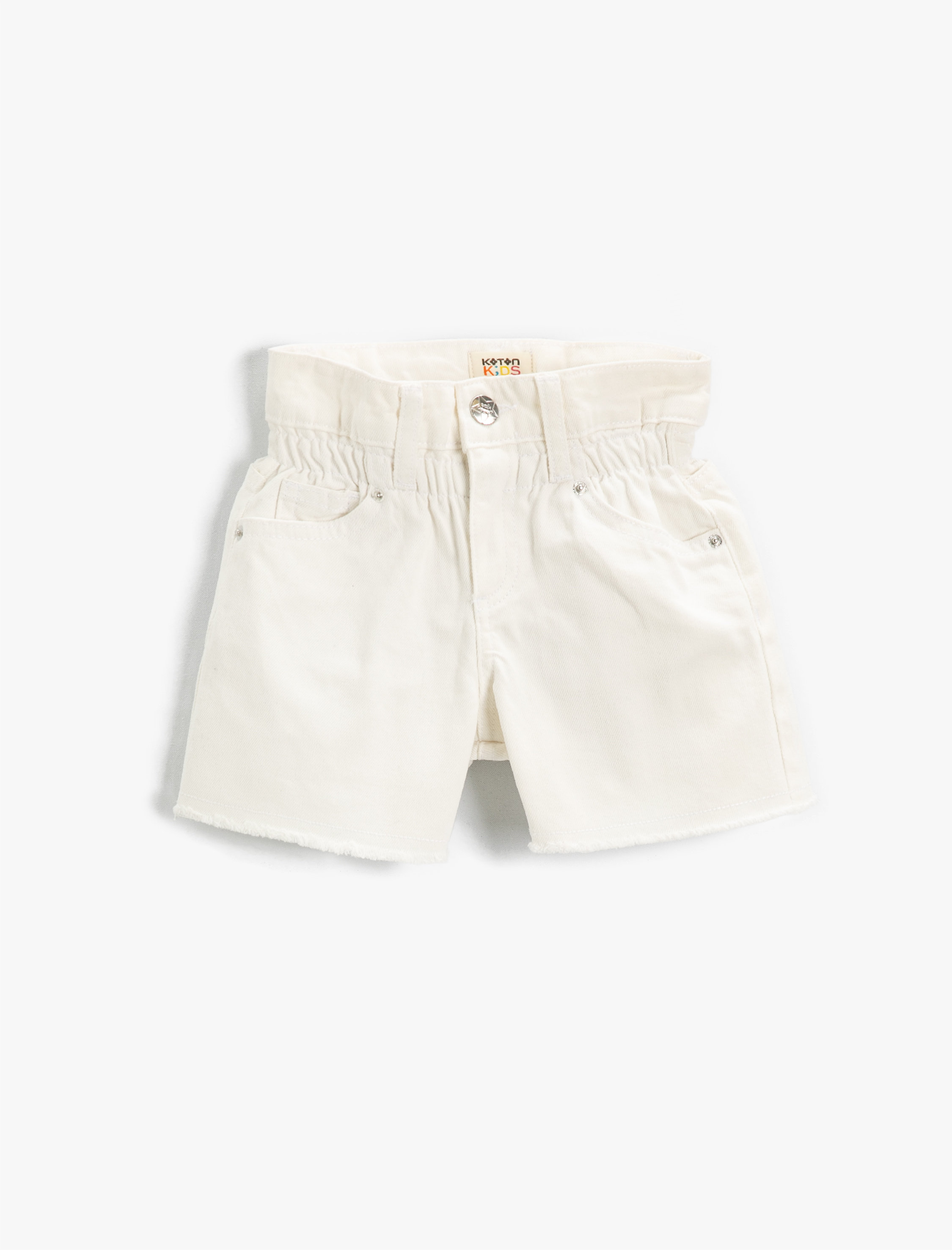  Kız Çocuk Basic Yüksel Bel Şort Pamuklu