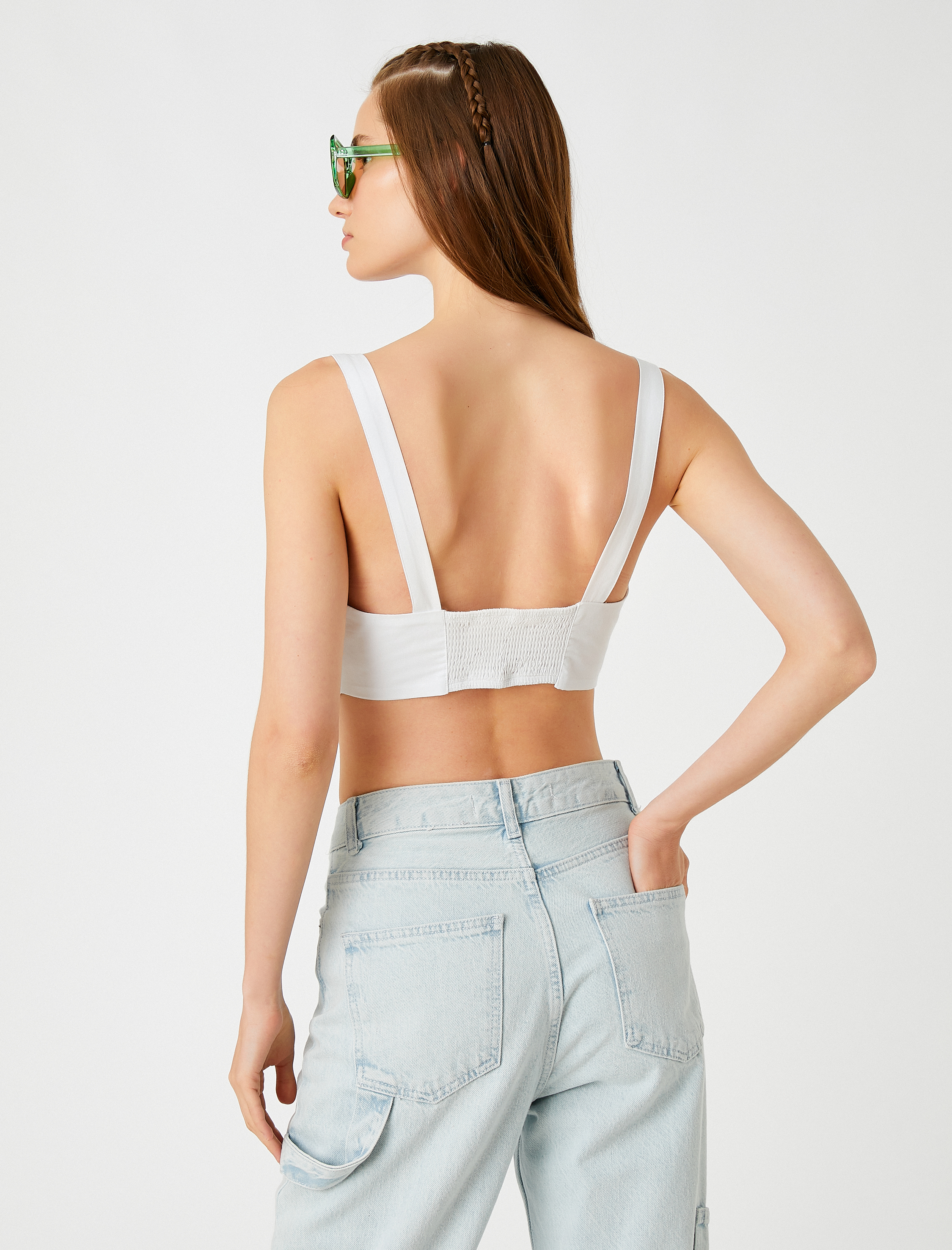   Büstiyer Dekolteli Çapraz Bağlamalı