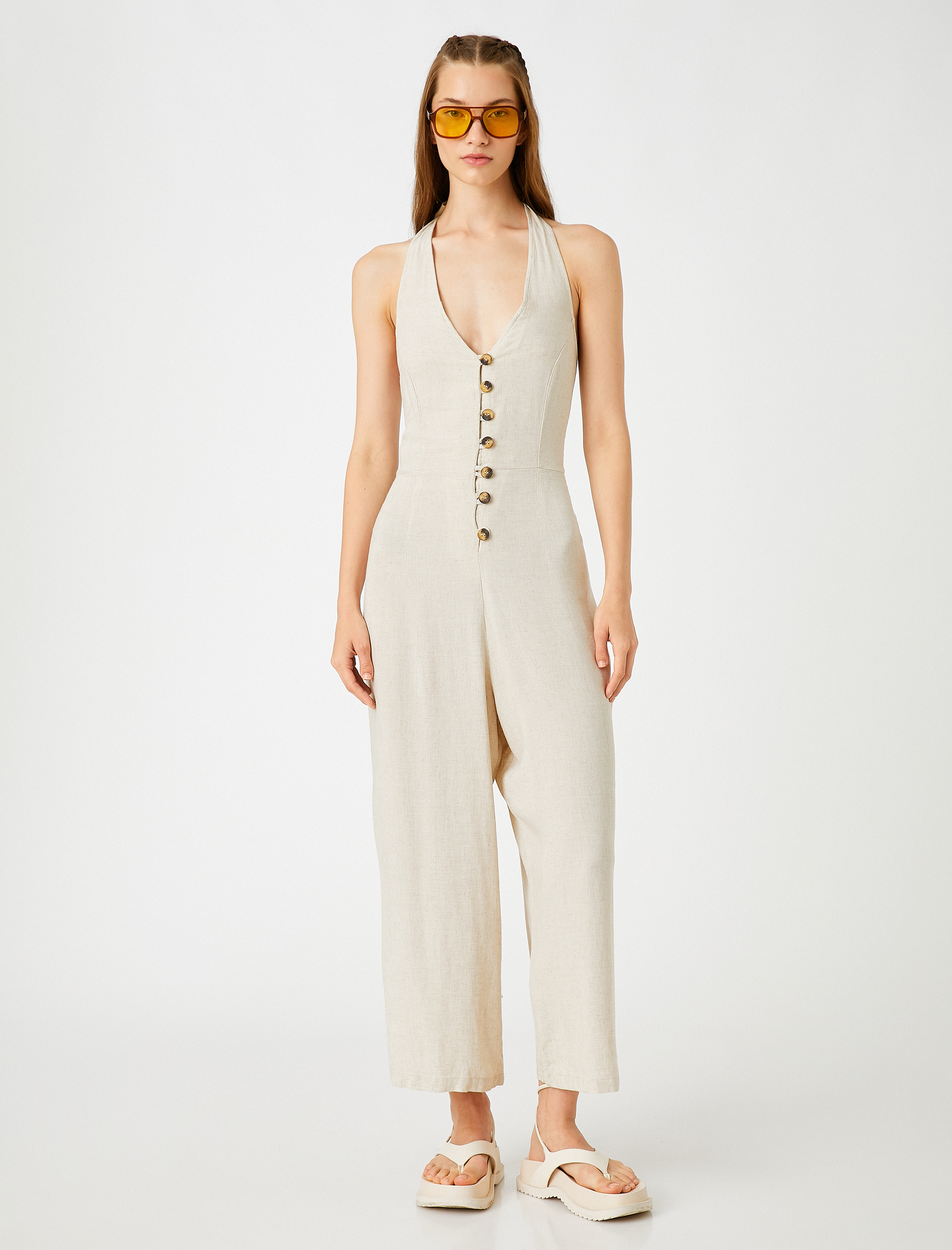   Keten Karışımlı Tulum