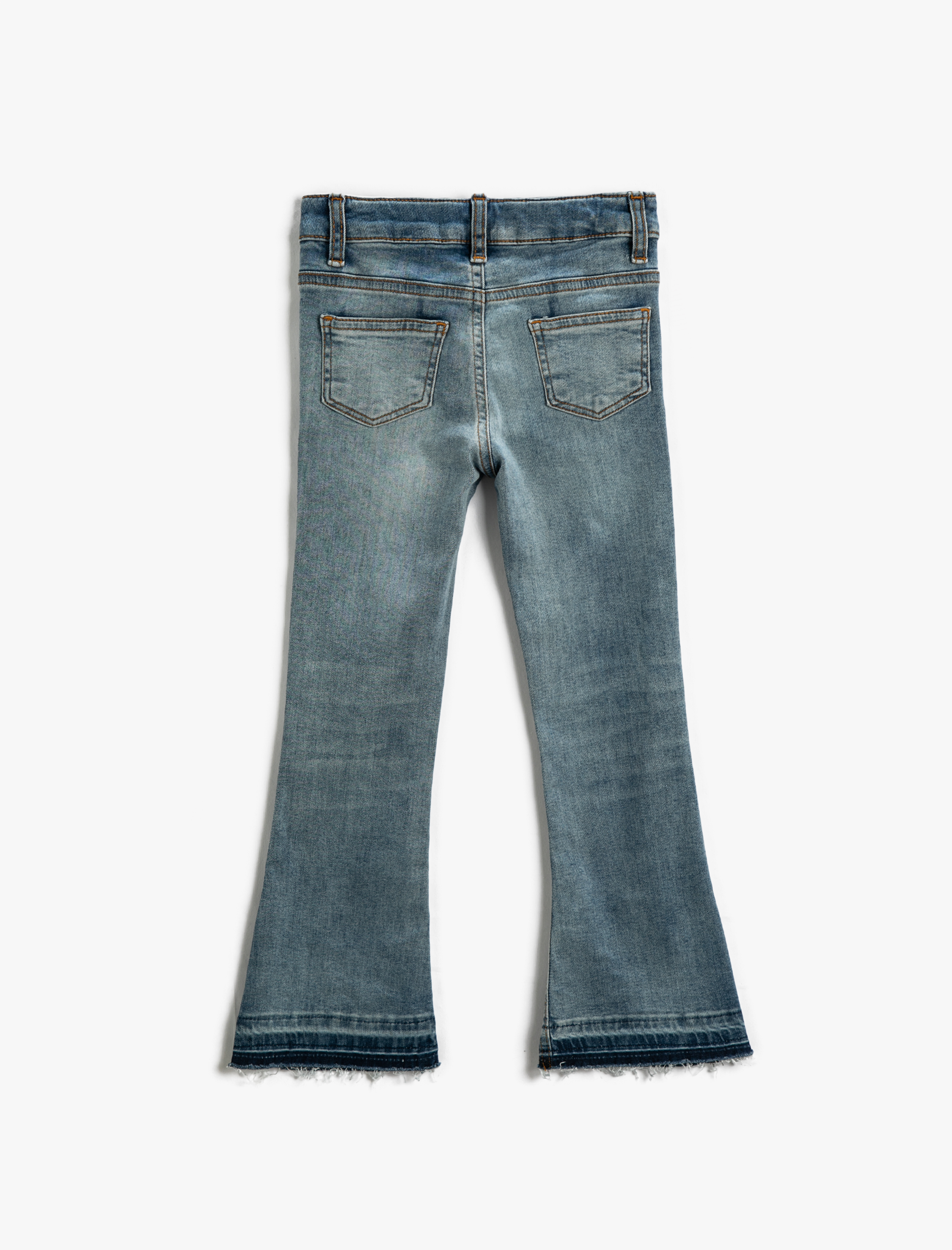  Kız Çocuk Kot Pantolon İspanyol Paça Cepli - Flare Jean