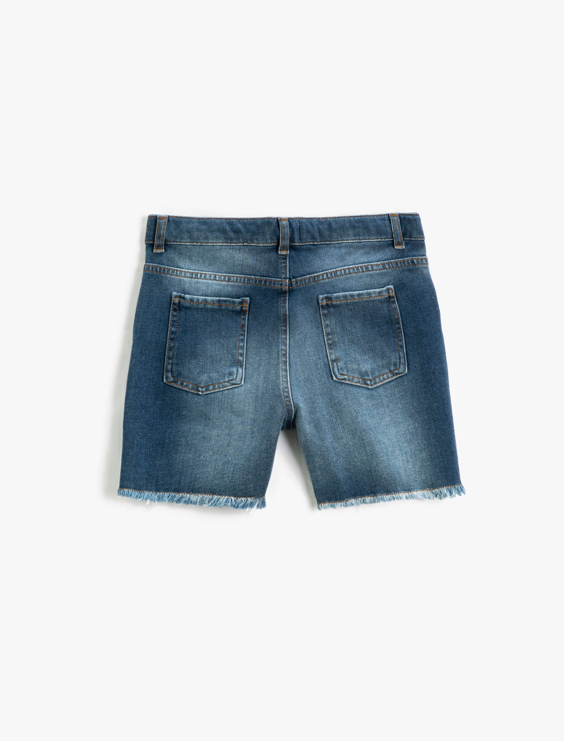  Kız Çocuk Kot Şort Cepli