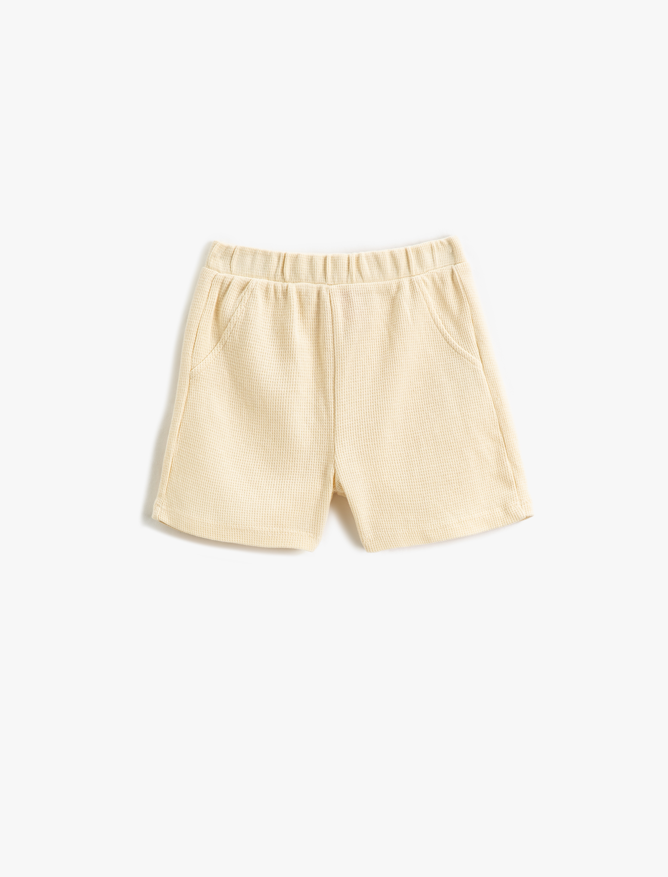  Erkek Bebek Basic Şort Dokulu Cepli Beli Lastikli