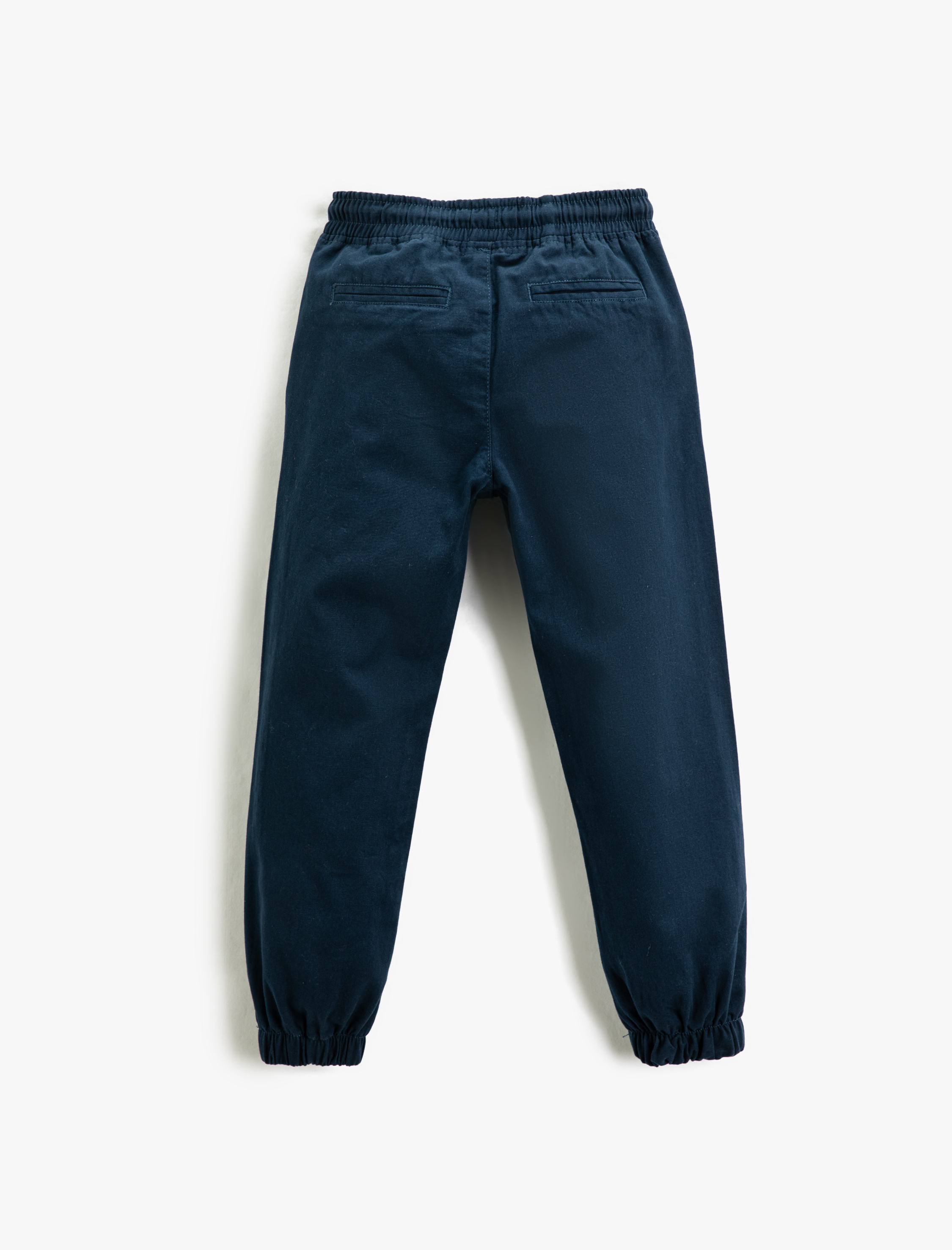  Erkek Çocuk Basic Chino Jogger Pantolon Beli Bağlamalı Pamuklu Cepli