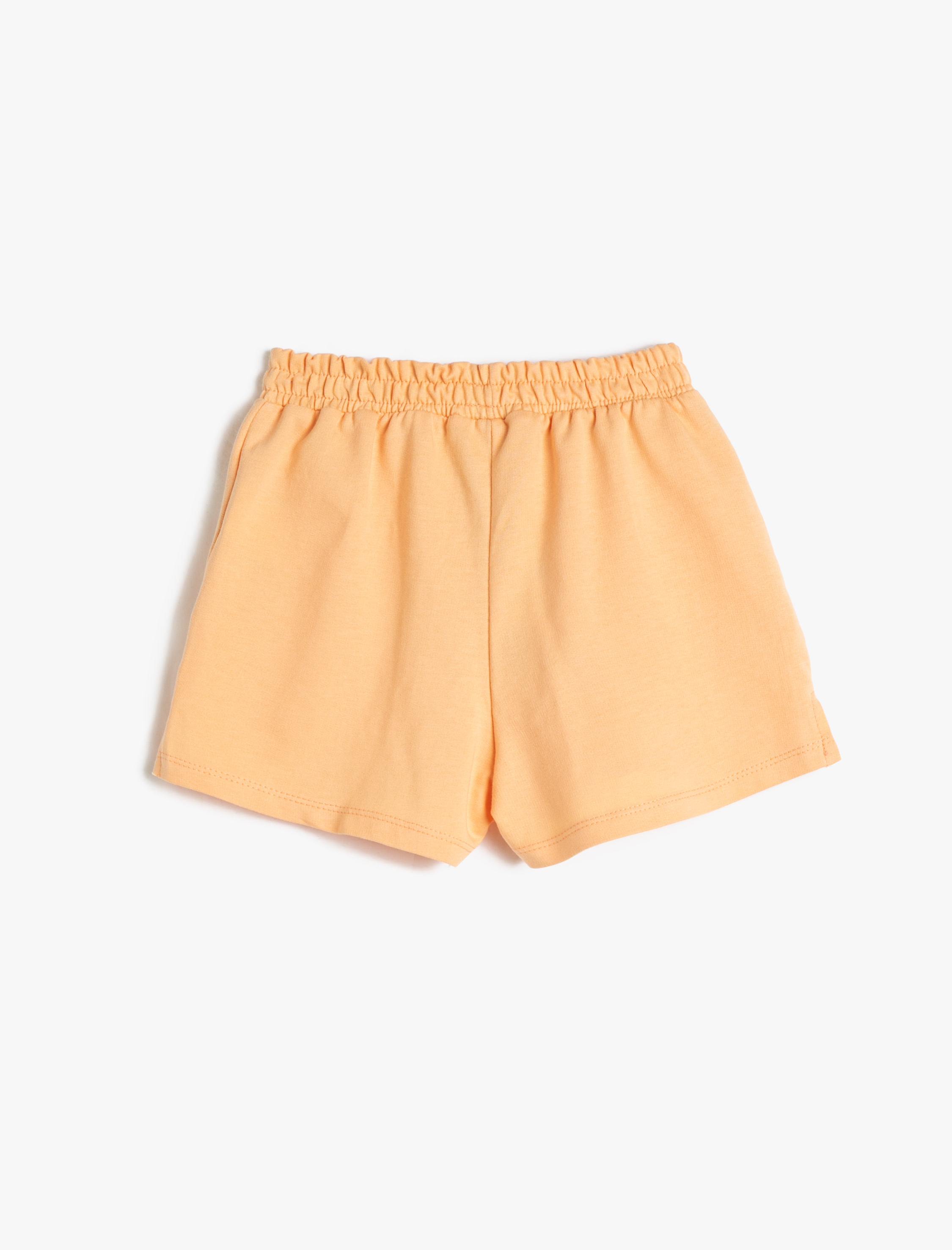  Kız Çocuk Şort Beli Bağlamalı Lastikli Cepli Kelebek Baskı Detaylı