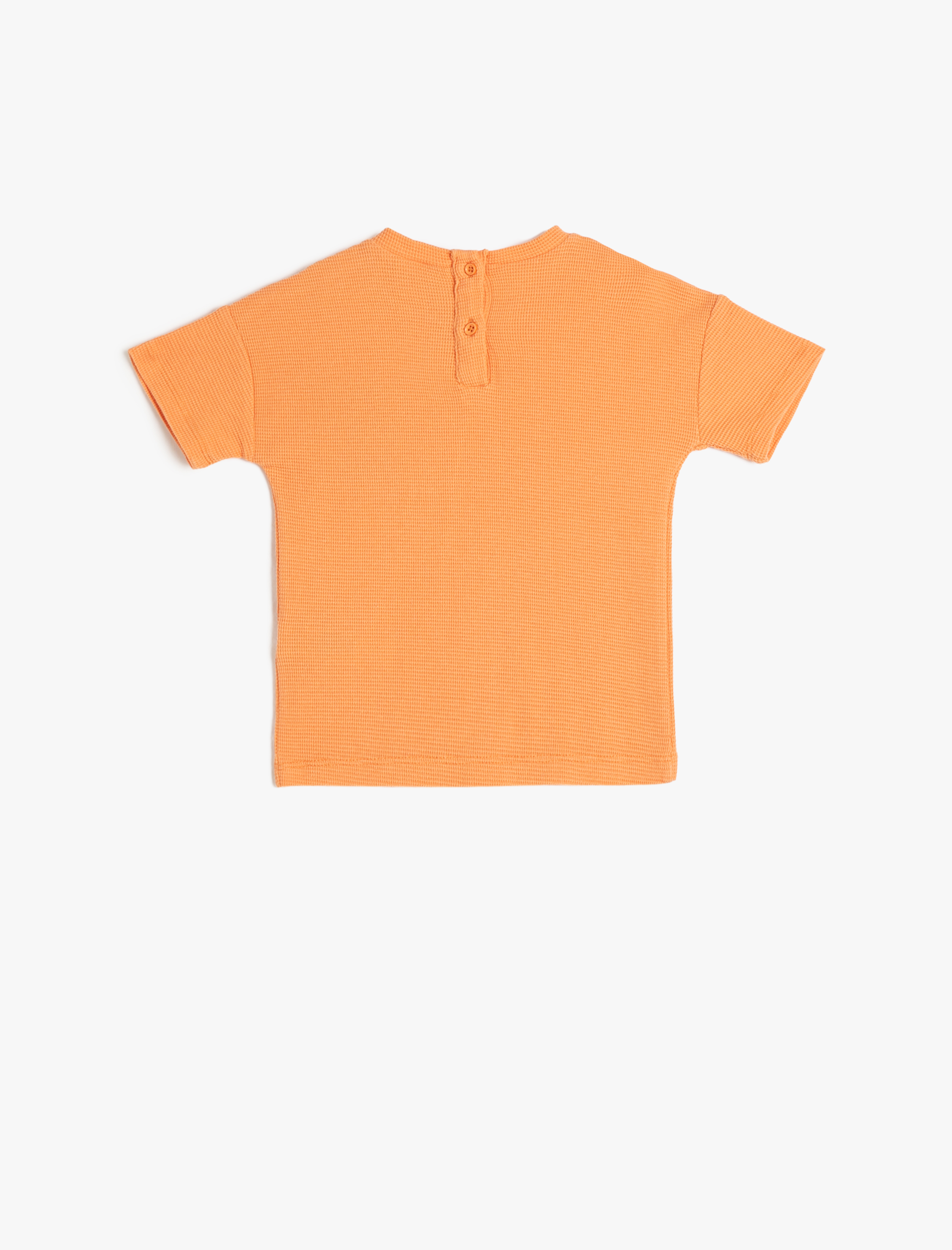  Erkek Bebek Tişört Kısa Kollu Bisiklet Yaka Dokulu Pamuklu