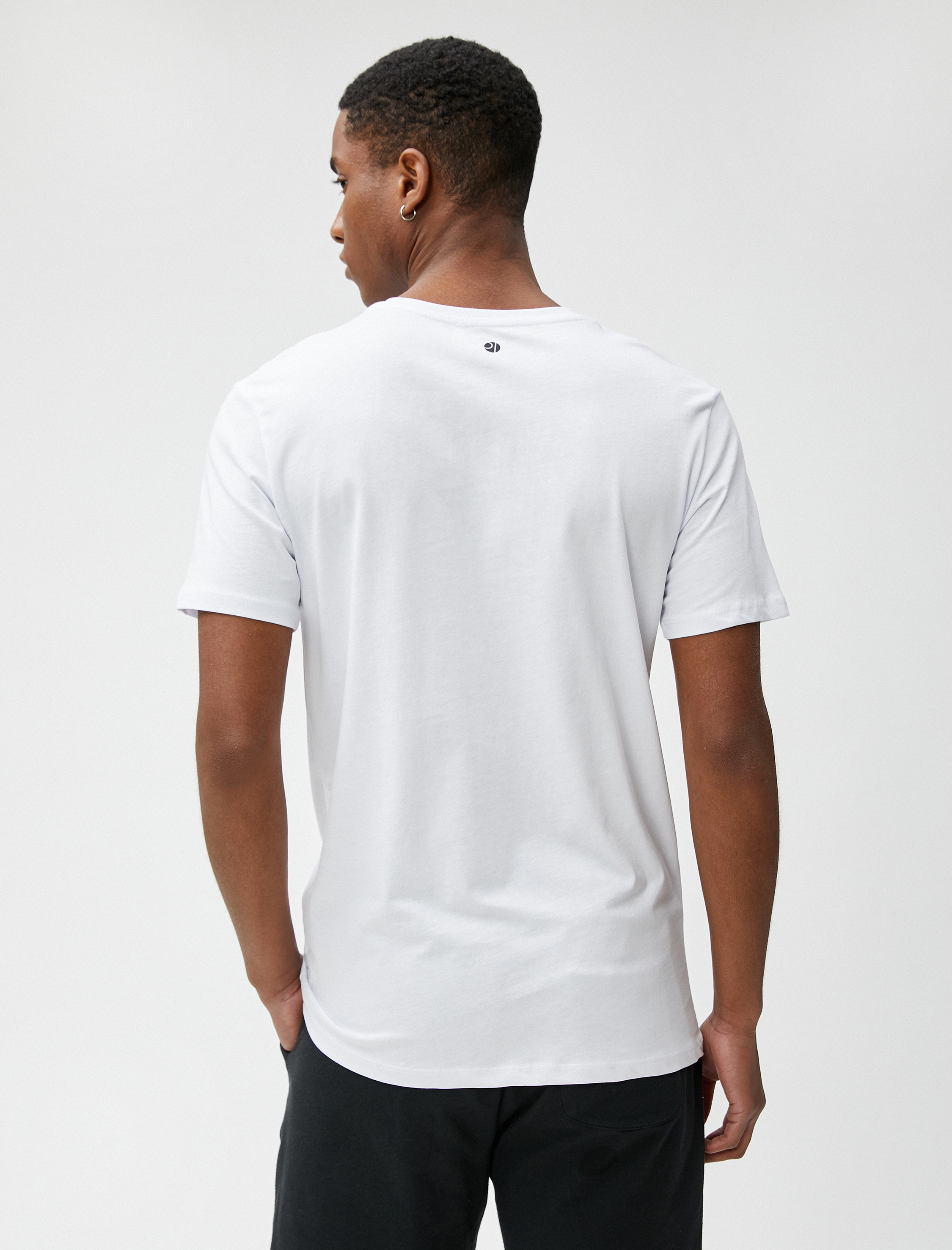   Slogan Baskılı Tişört Bisiklet Yaka Kısa Kollu Pamuklu