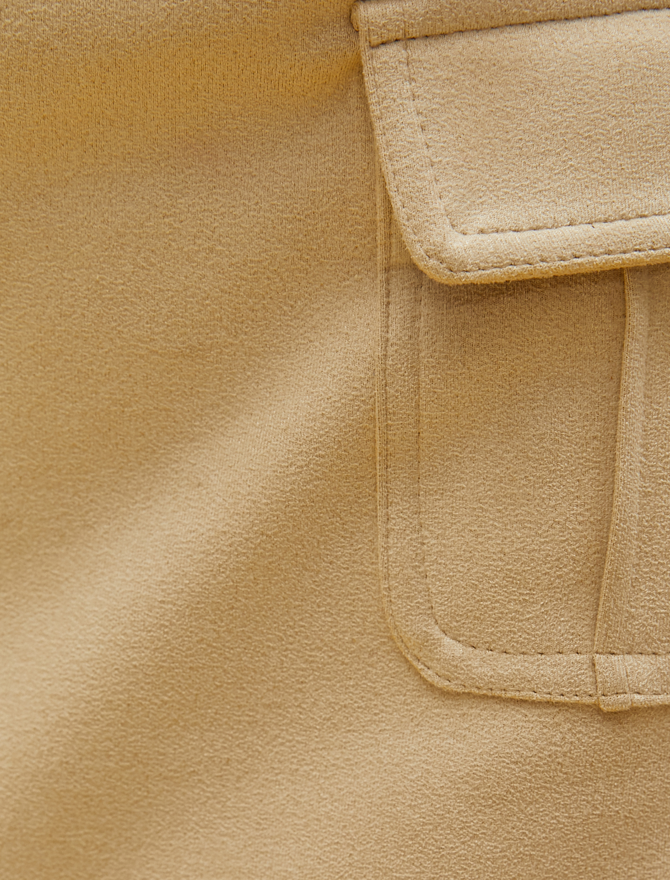   Cepli Süet Görünümlü Süper Mini Etek