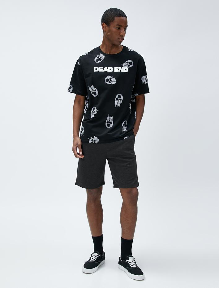  Beli Bağcıklı Bermuda Şort Cep Detaylı