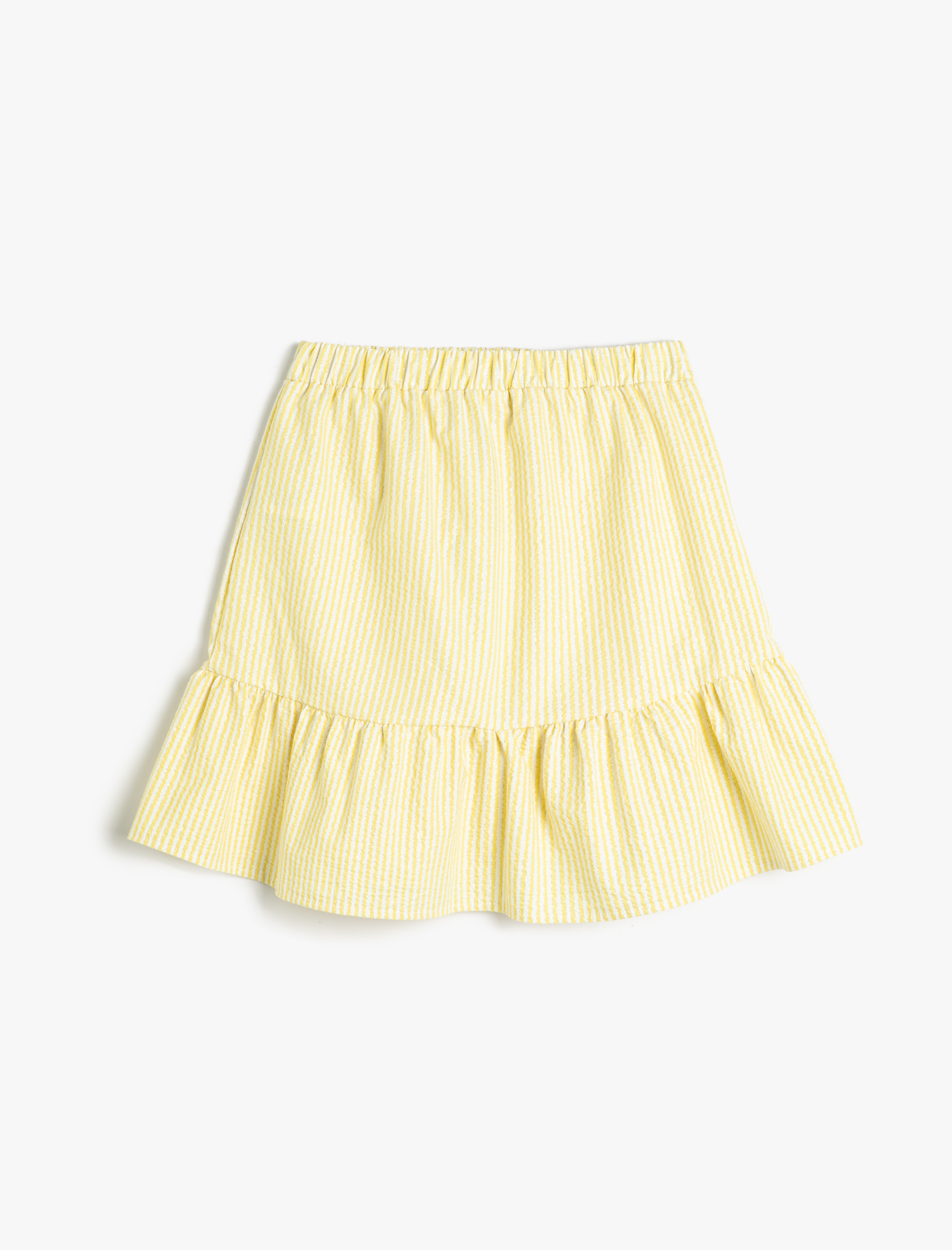  Kız Çocuk Mini Etek Fırfırlı Katlı Beli Lastikli