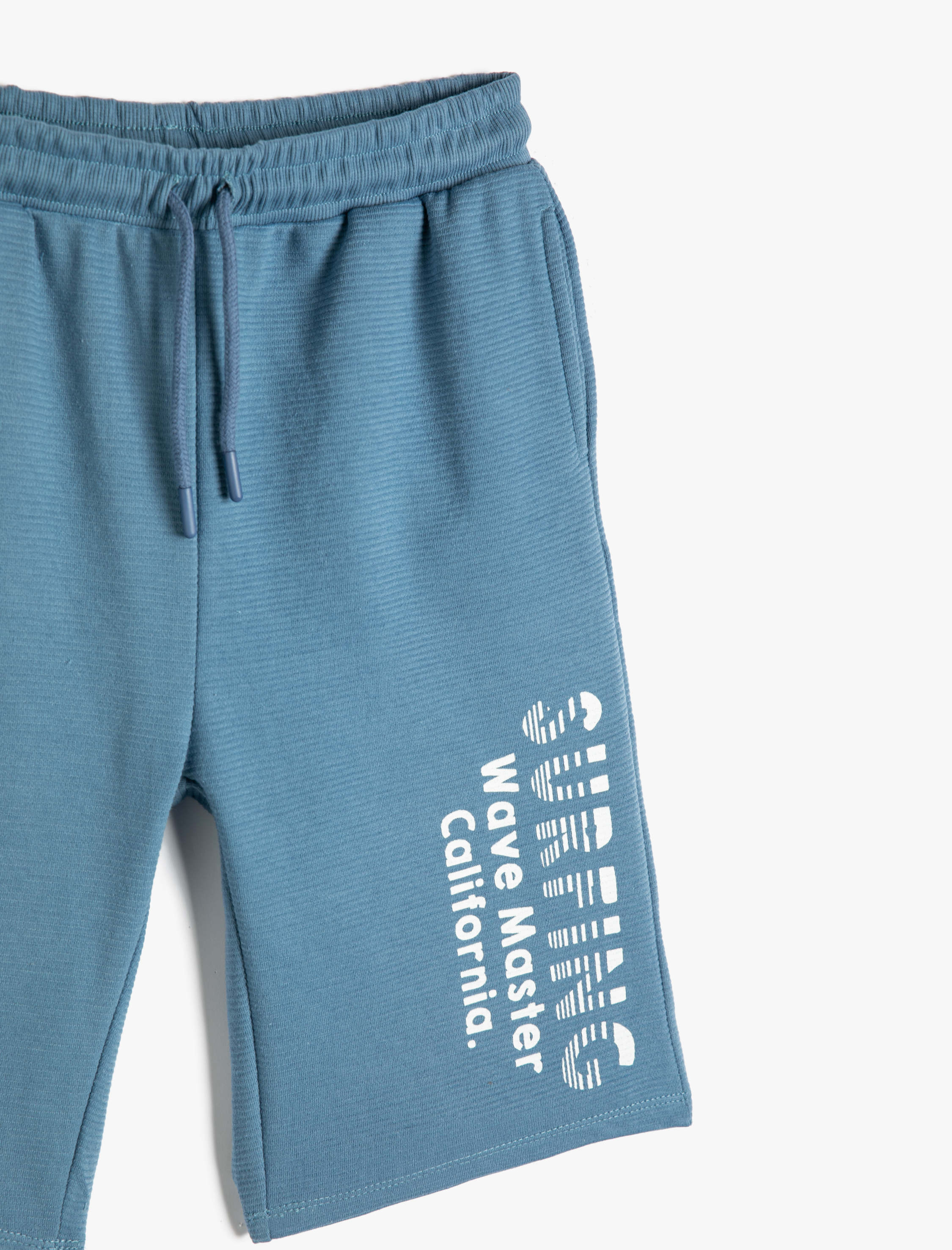  Erkek Çocuk Şort Beli Bağlamalı Cepli Baskı Detaylı