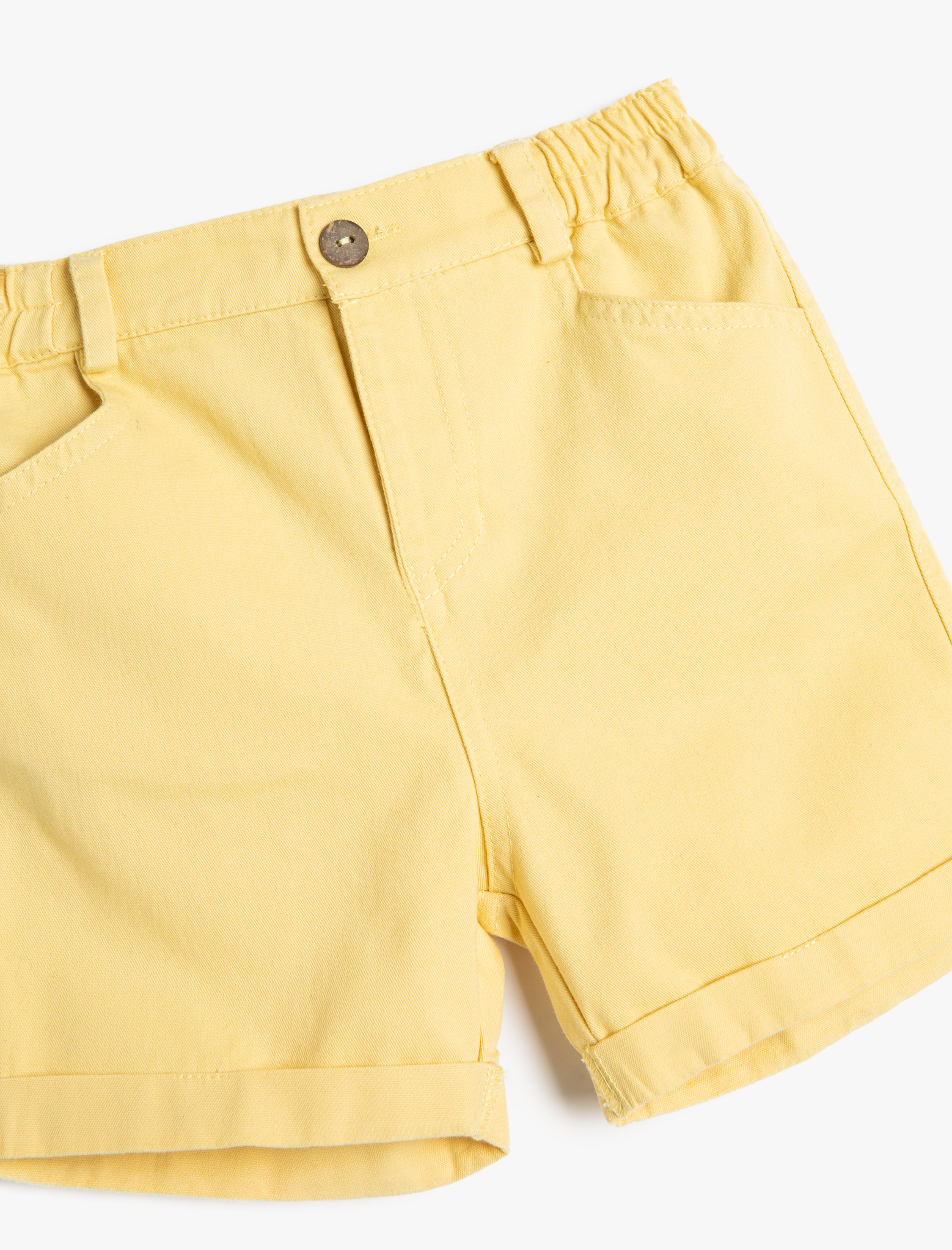  Erkek Bebek Şort Cepli Beli Lastikli Pamuklu Paçaları Kıvrık