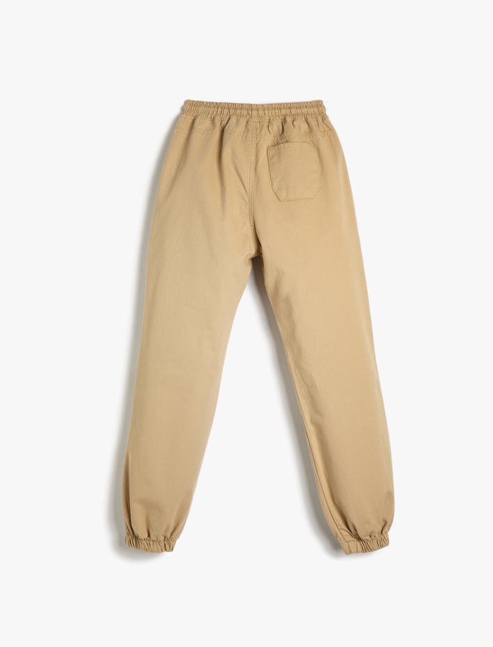 Erkek Çocuk Jogger Pantolon Basic Cepli Beli Bağlamalı Pamuklu