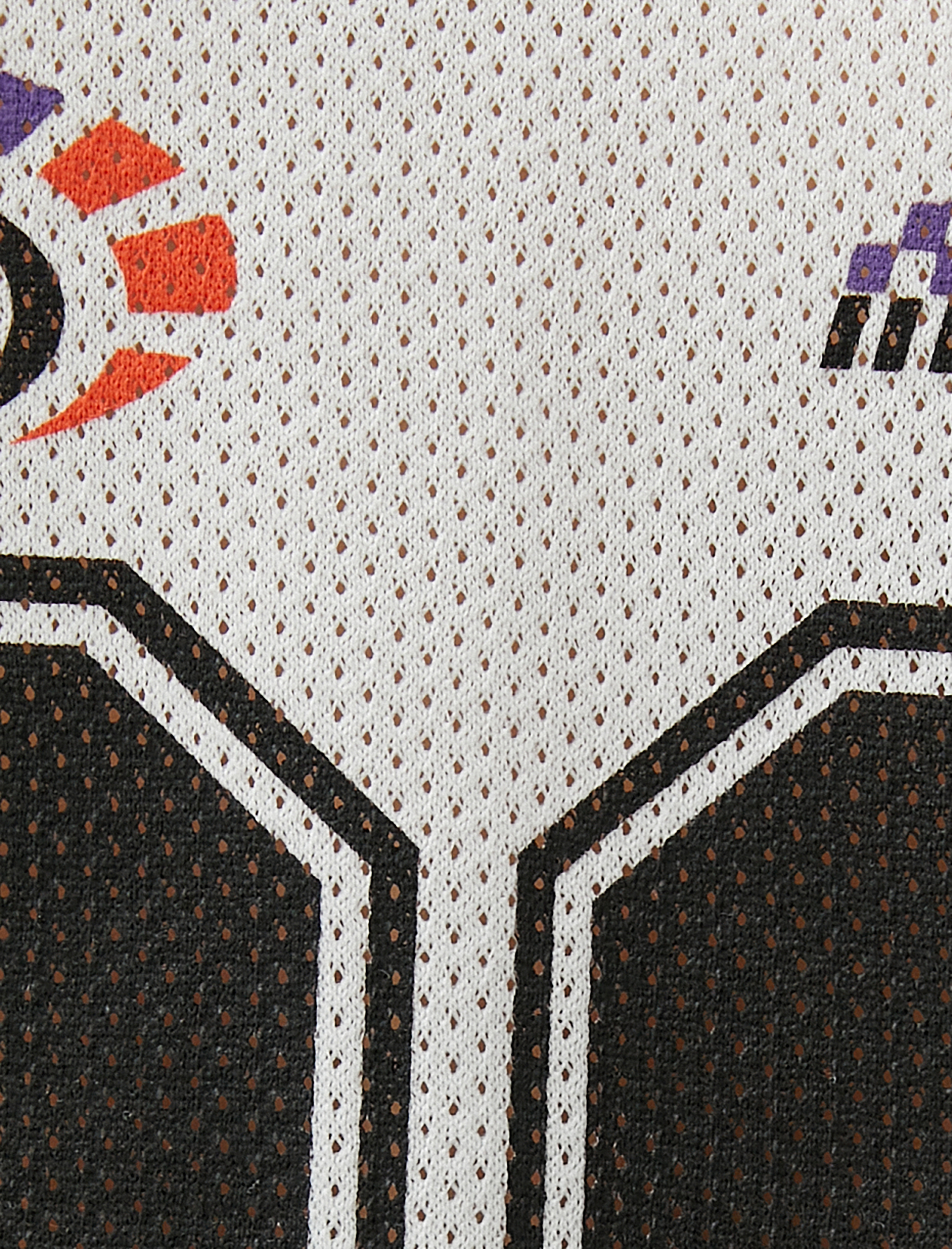   Crop Tişört File Baskılı V Yaka Kısa Kollu