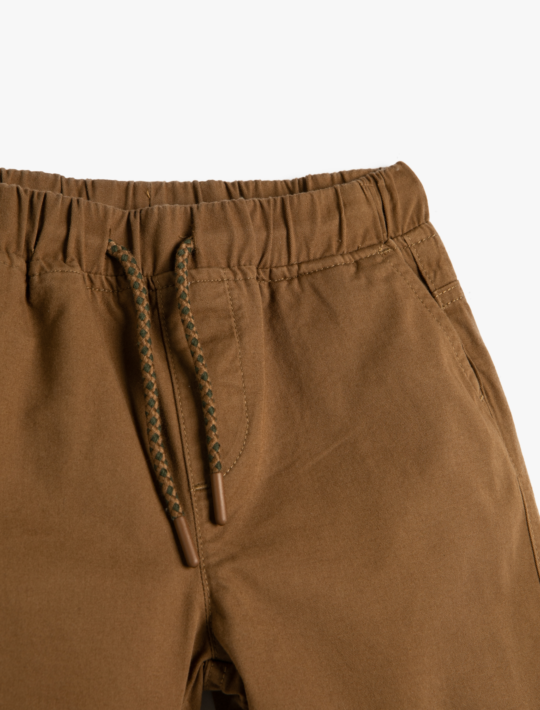  Erkek Çocuk Chino Şort Cepli Beli Bağlamalı Pamuklu