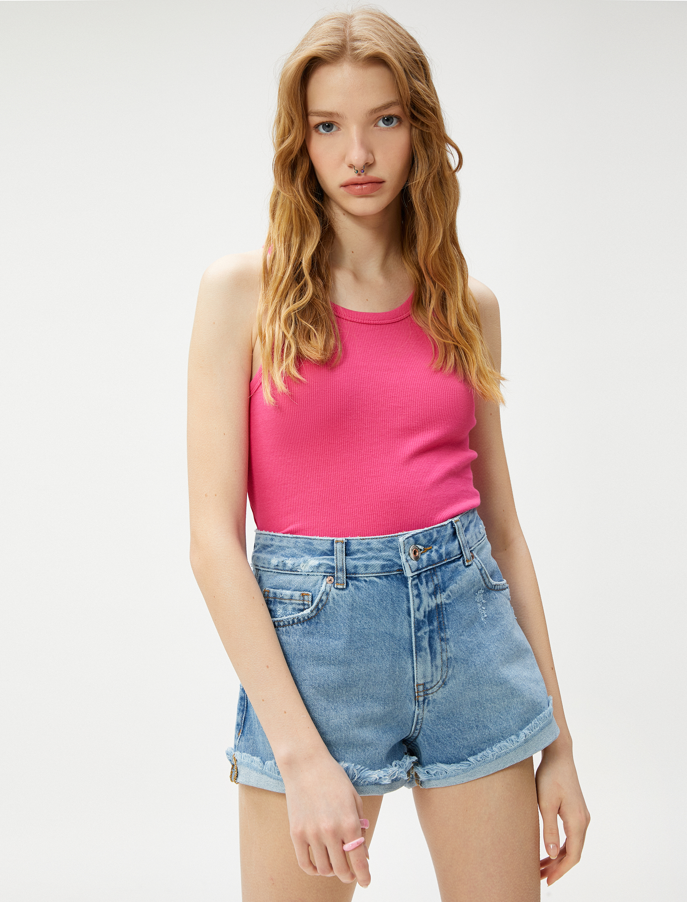   Fitilli Atlet Halter Yaka Dar Kesim Normal Boy