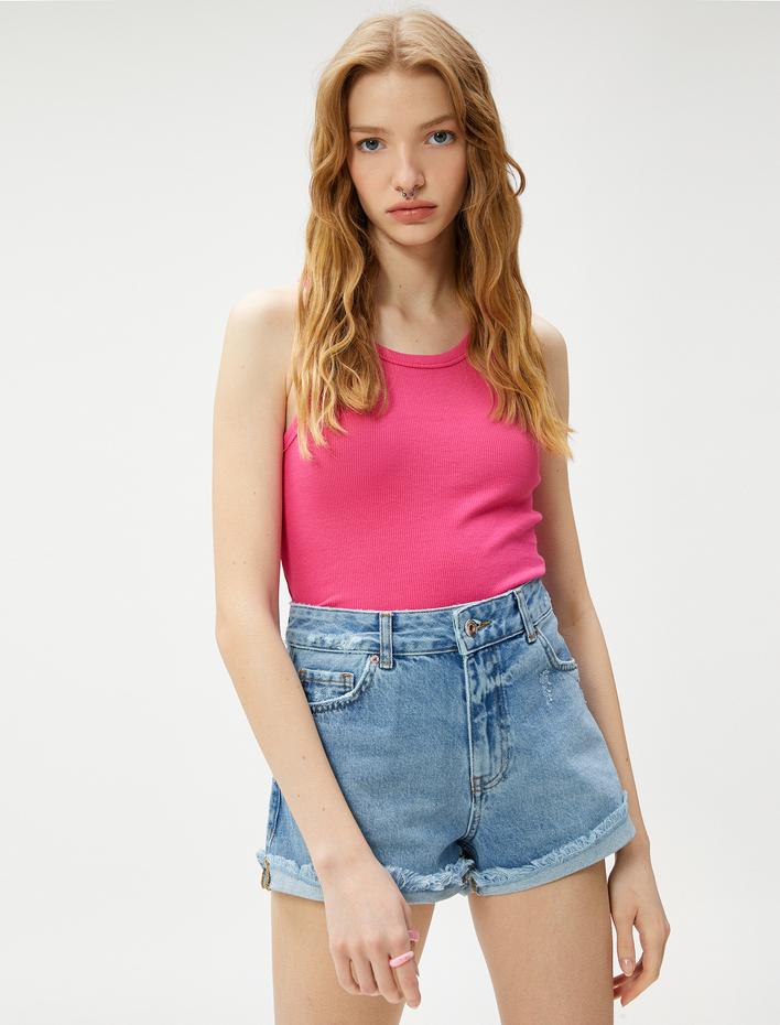  Fitilli Atlet Halter Yaka Dar Kesim Normal Boy