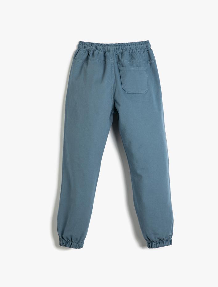 Erkek Çocuk Jogger Pantolon Basic Cepli Beli Bağlamalı Pamuklu