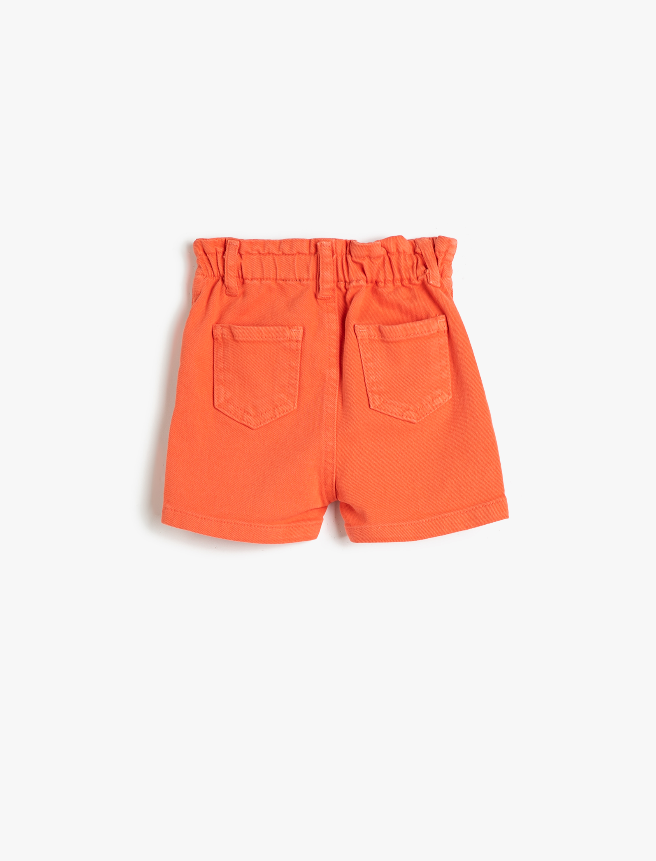  Kız Bebek Şort Cepli Beli Lastikli Pamuklu