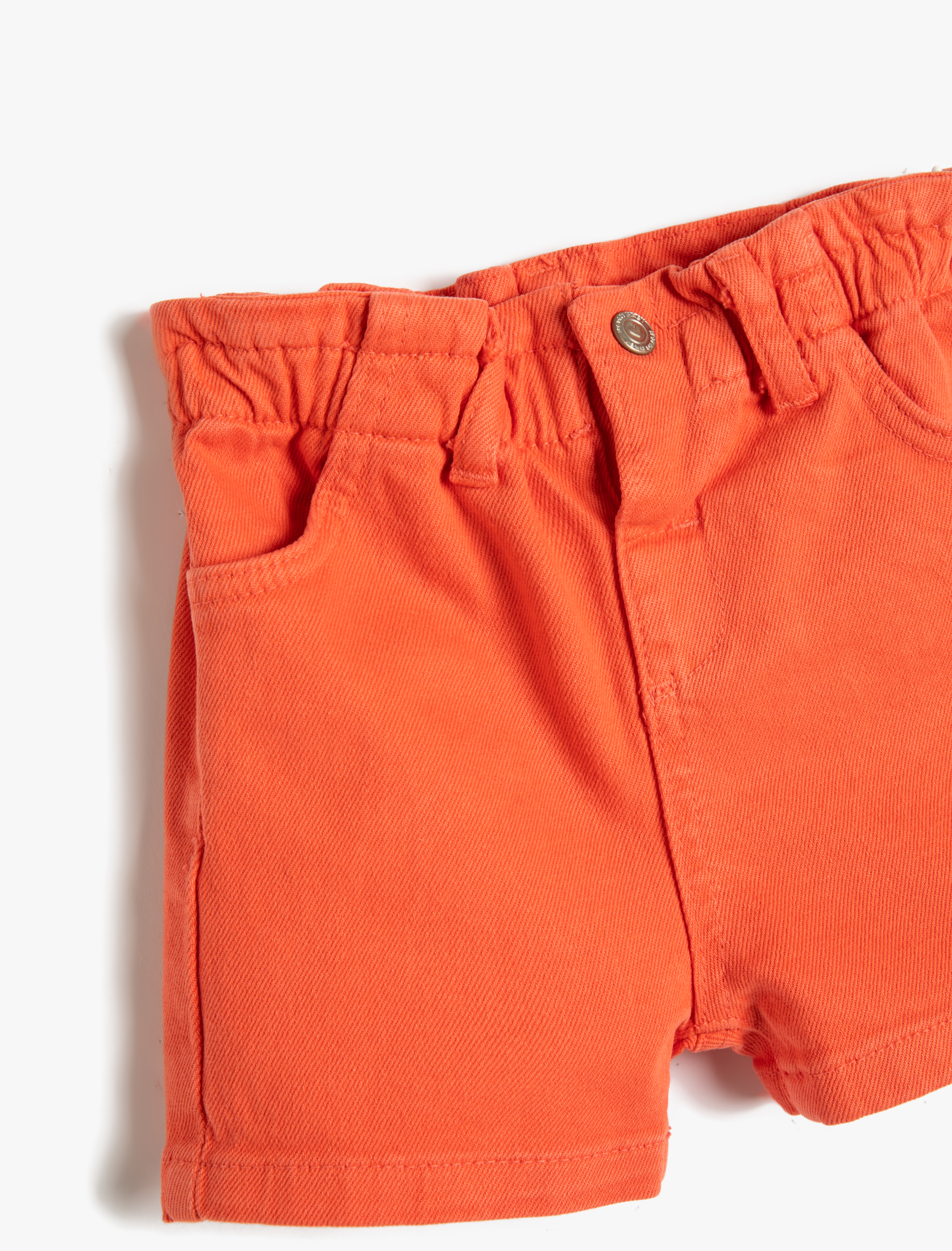  Kız Bebek Şort Cepli Beli Lastikli Pamuklu