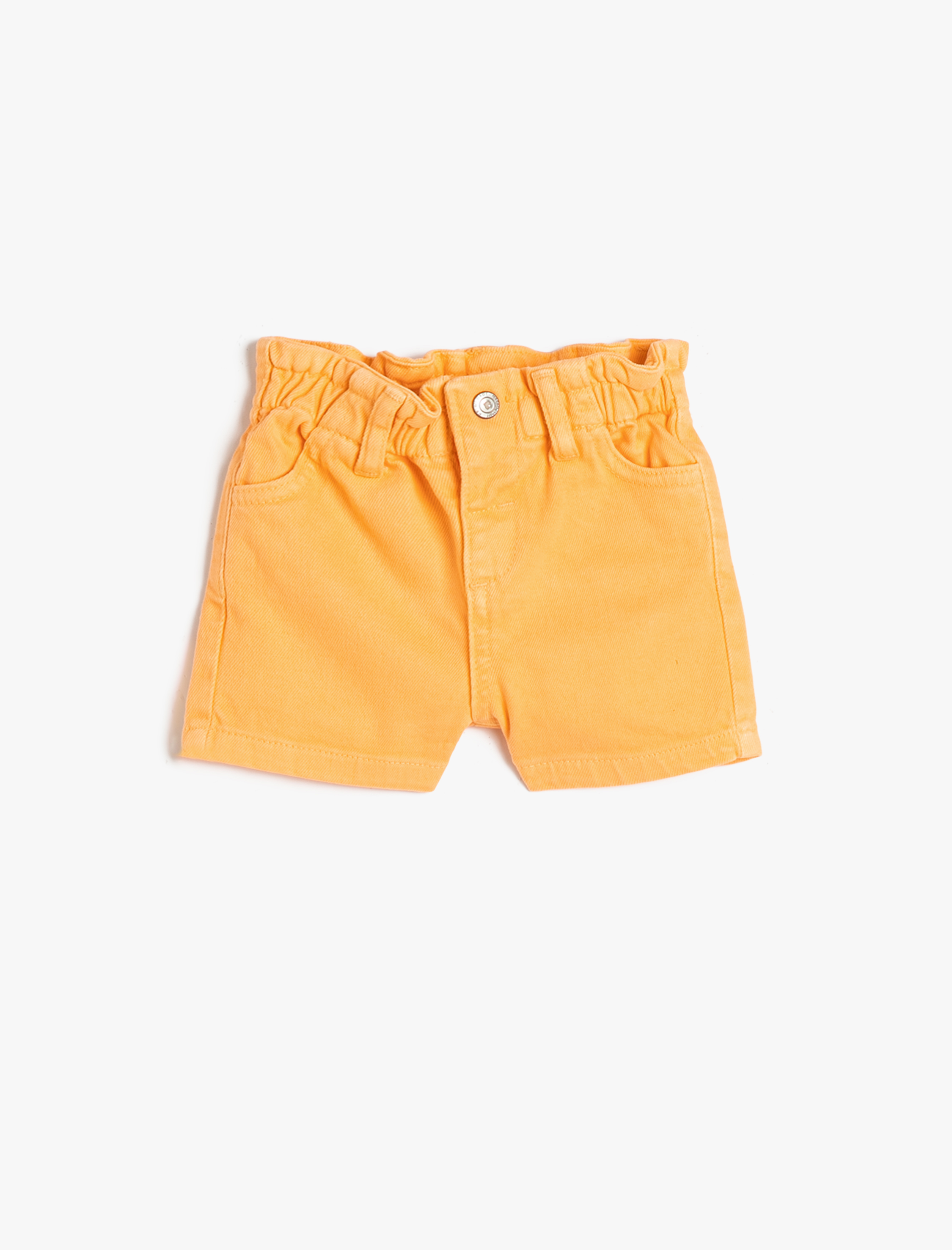  Kız Bebek Şort Cepli Beli Lastikli Pamuklu