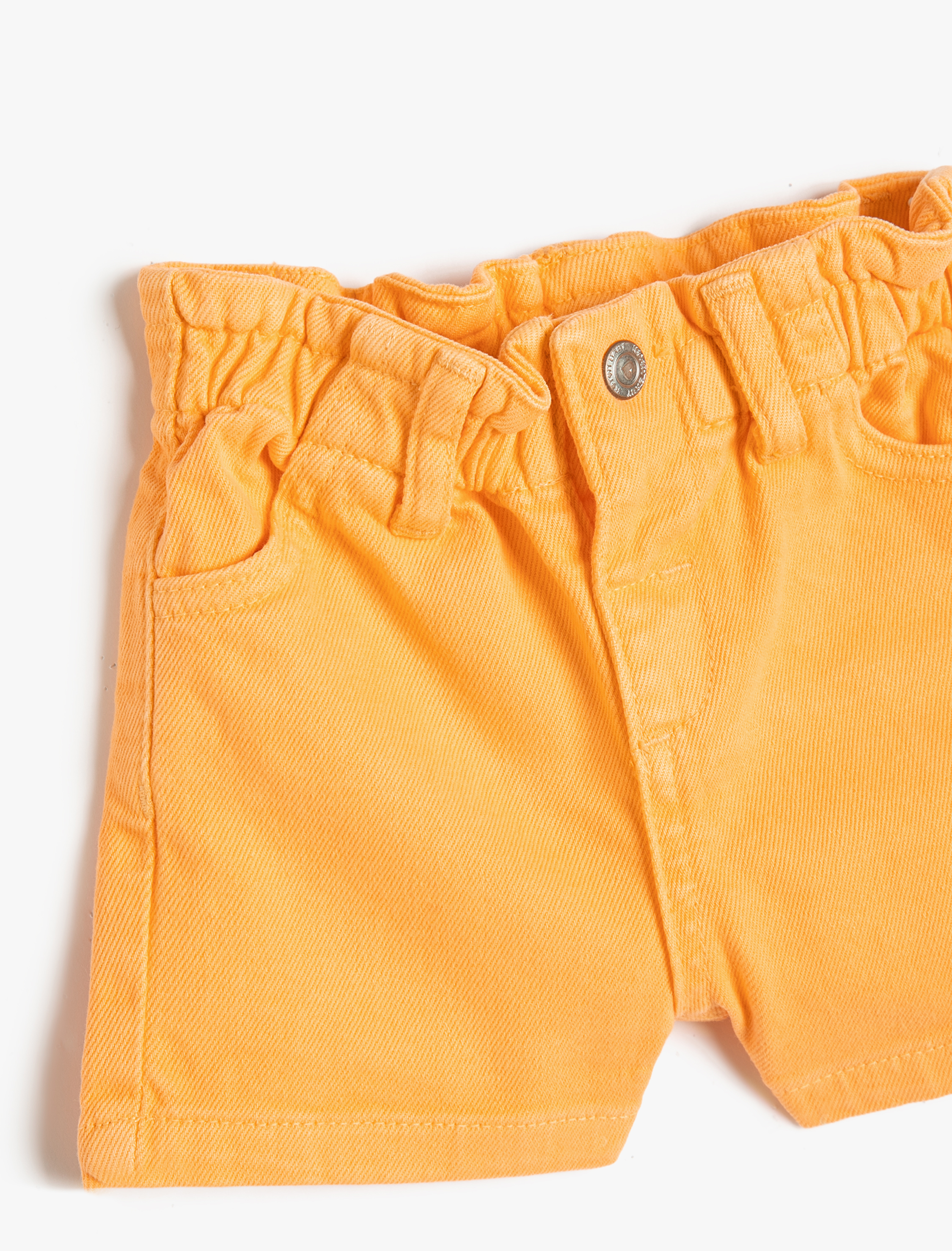  Kız Bebek Şort Cepli Beli Lastikli Pamuklu