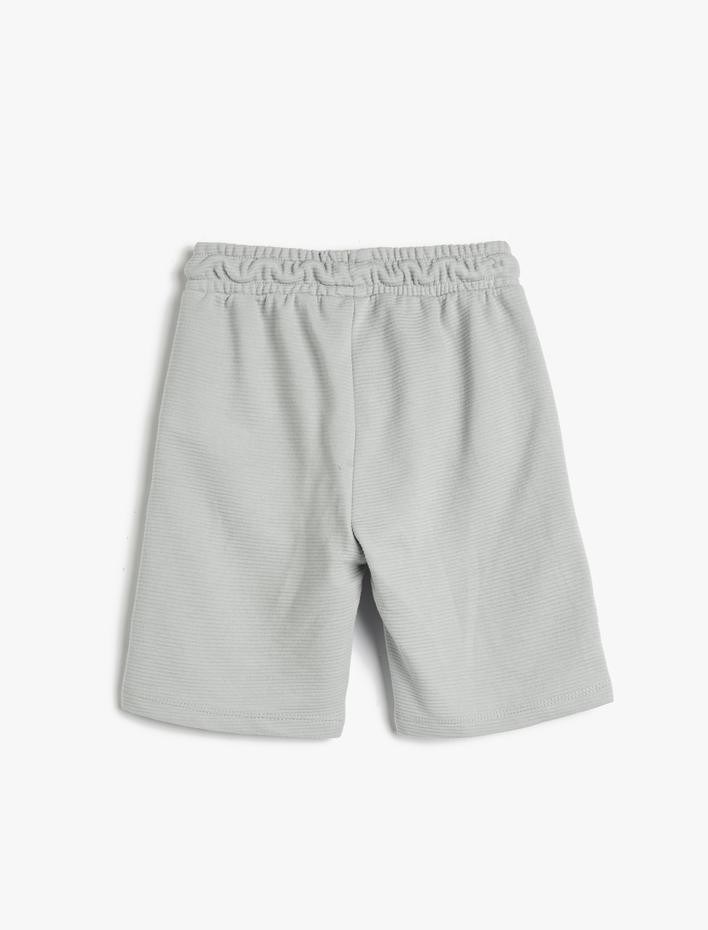 Erkek Çocuk Basic Şort Beli Bağlamalı Dokulu Cepli