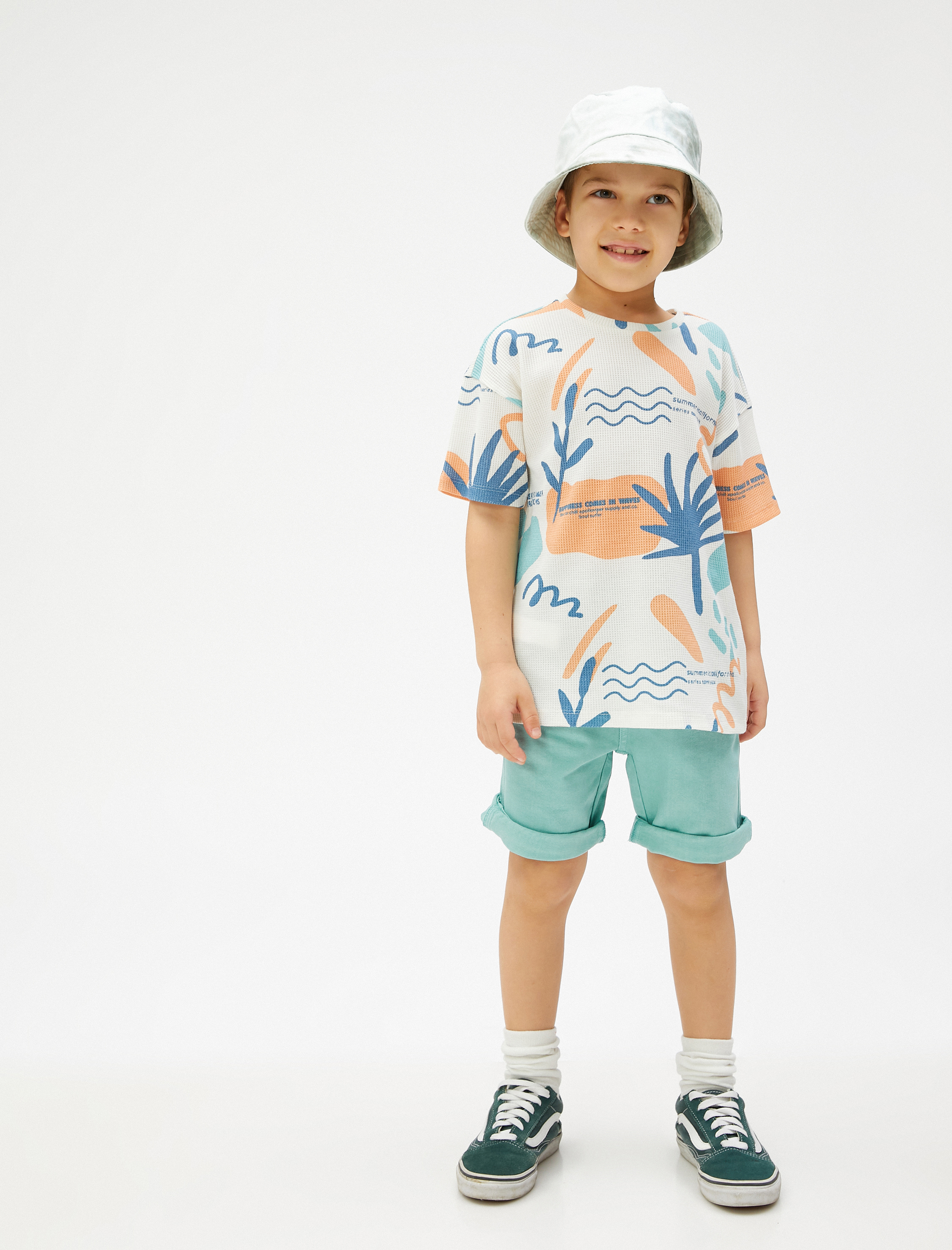  Erkek Çocuk Kot Şort Cepli Pamuklu