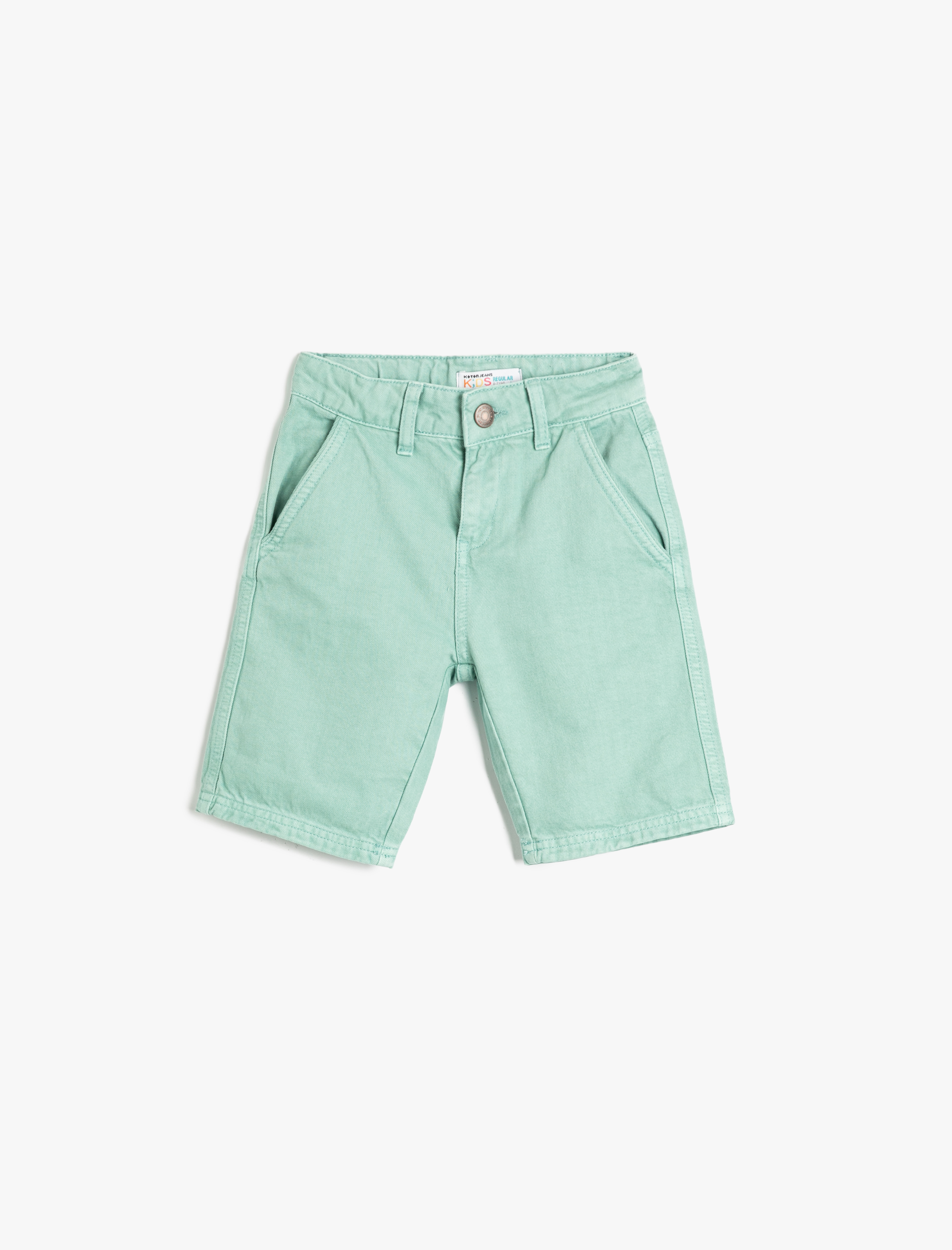  Erkek Çocuk Kot Şort Cepli Pamuklu