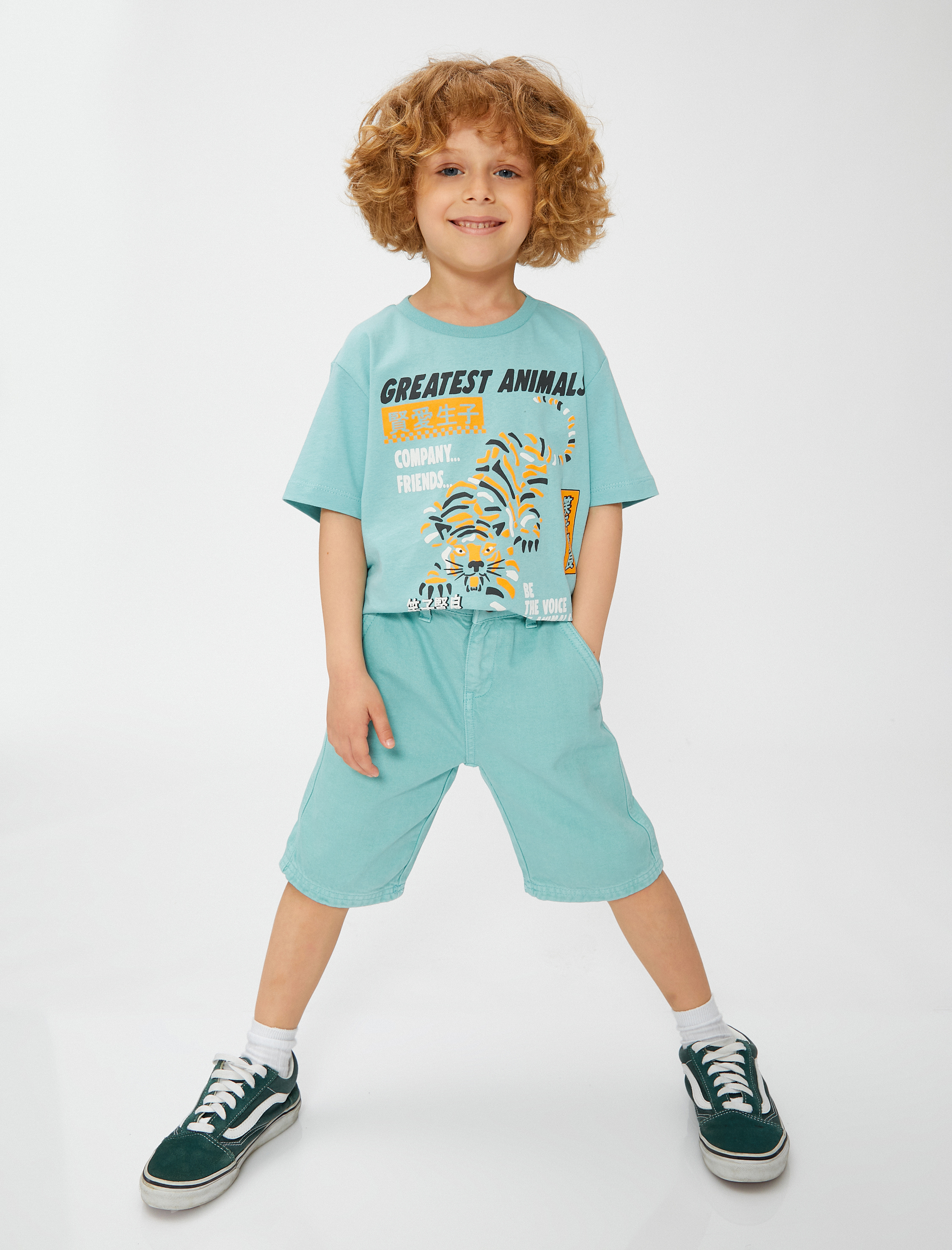  Erkek Çocuk Kot Şort Cepli Pamuklu