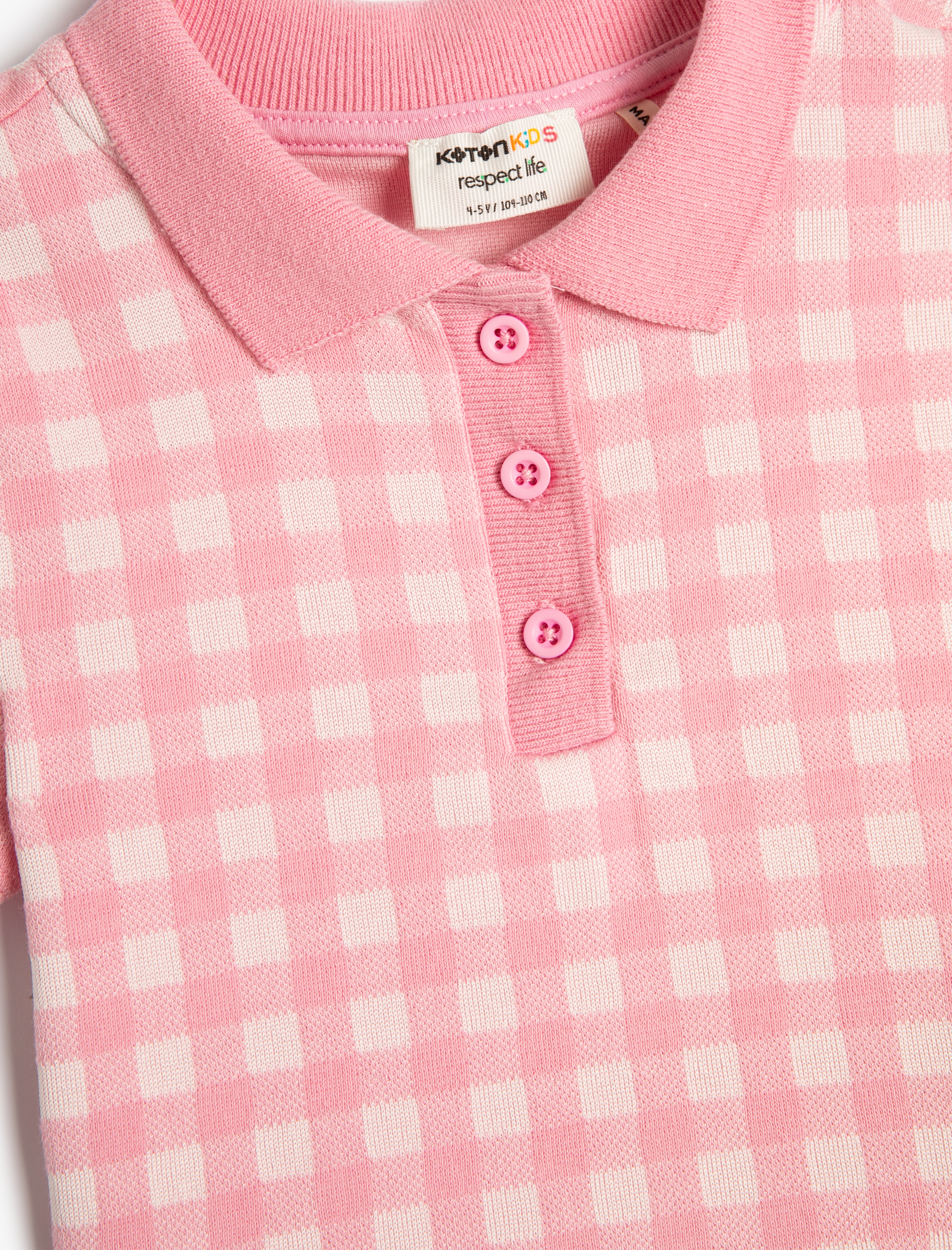  Kız Çocuk Polo Tişört Crop Kısa Kollu Düğme Detaylı Dar Kalıp