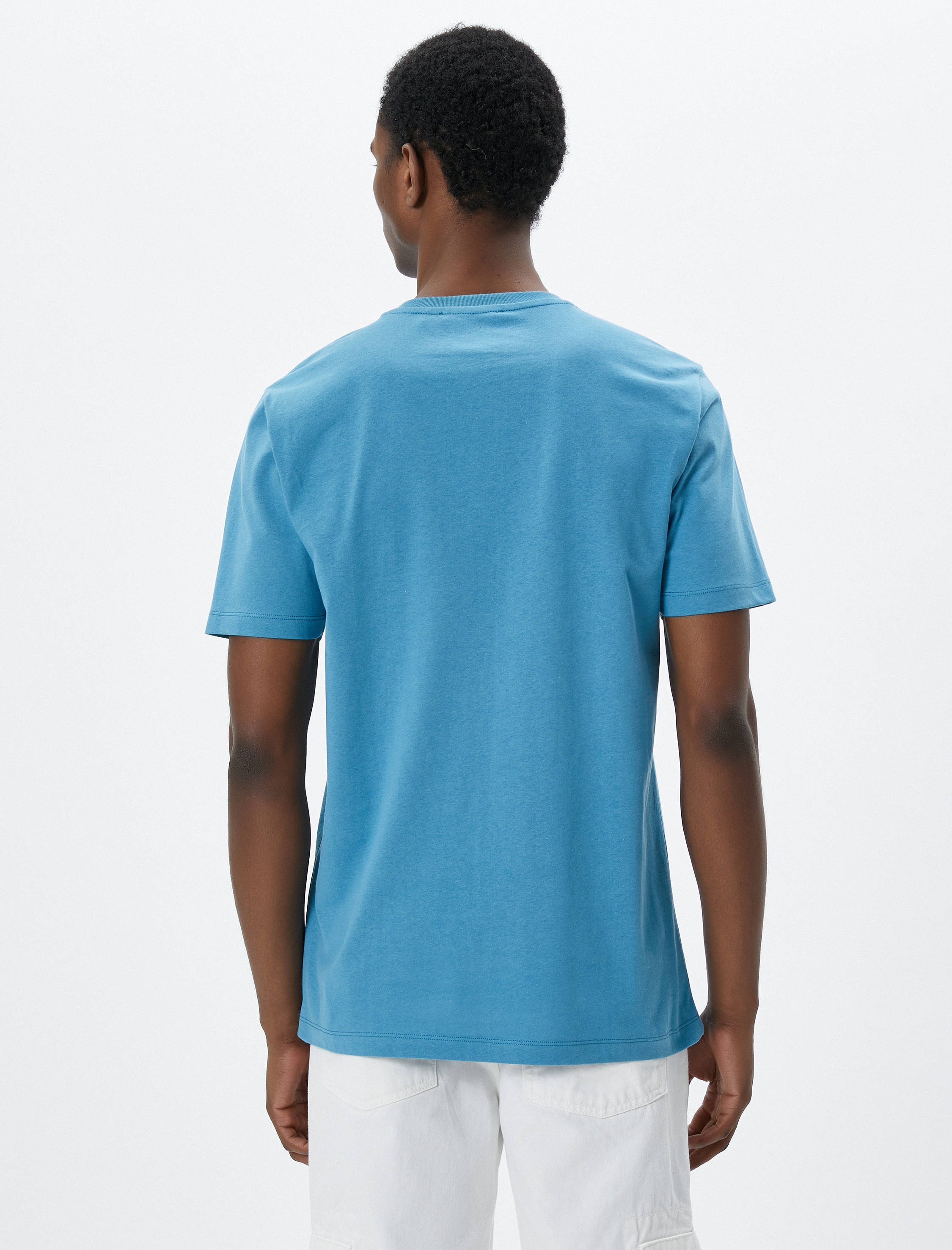   Slogan Baskılı Tişört Bisiklet Yaka Pamuklu Kısa Kollu