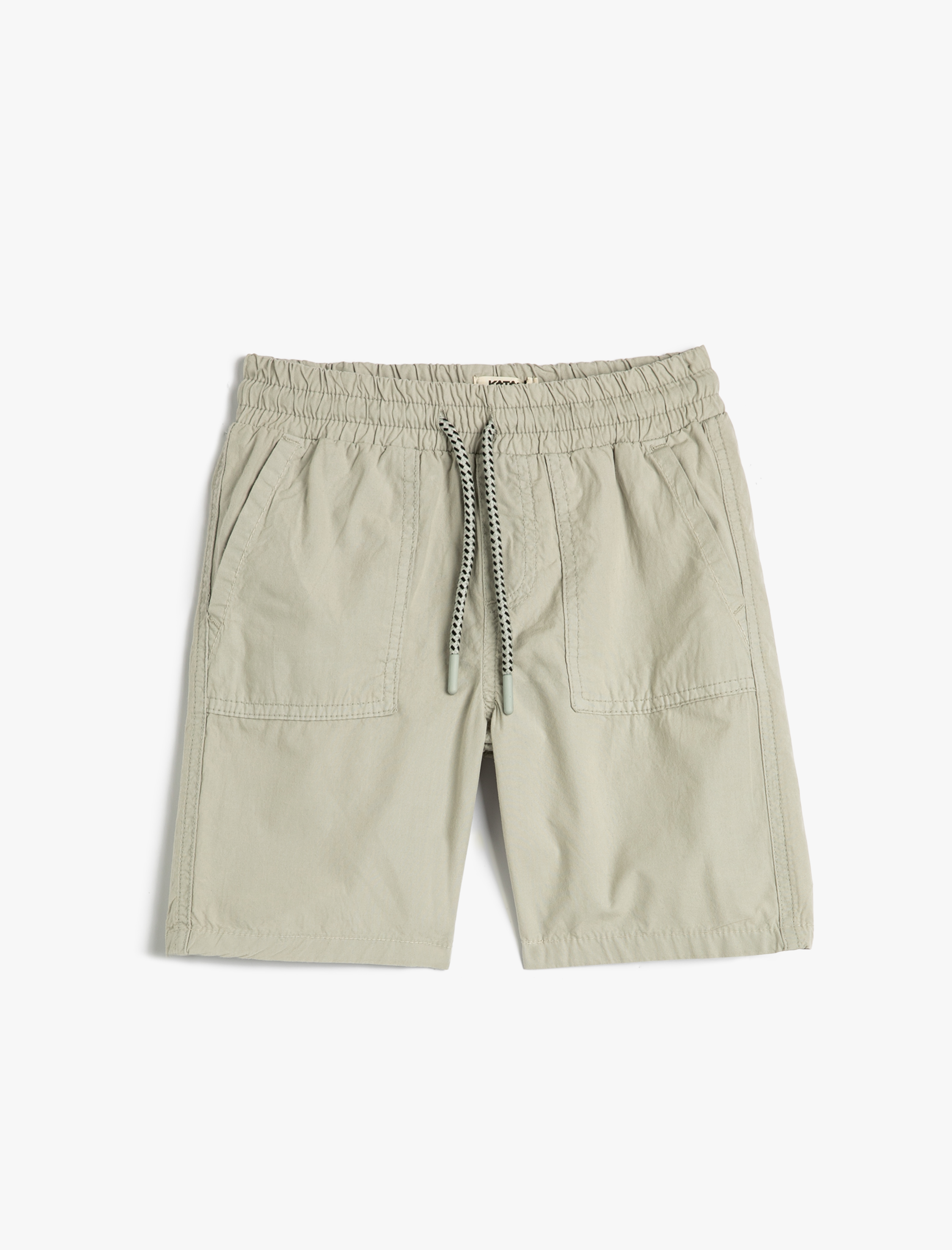  Erkek Çocuk Şort Beli Bağlamalı Cep Detaylı Pamuklu