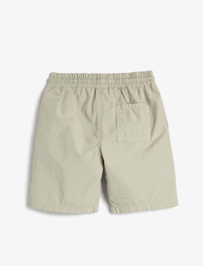 Erkek Çocuk Şort Beli Bağlamalı Cep Detaylı Pamuklu
