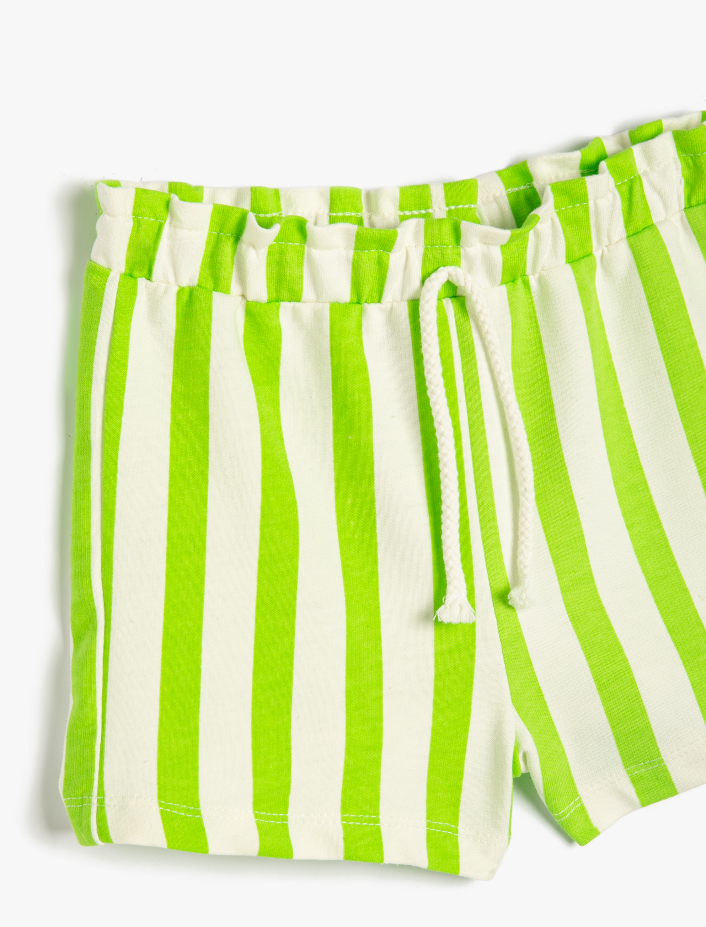  Kız Çocuk Şort Beli Bağlamalı Pamuklu