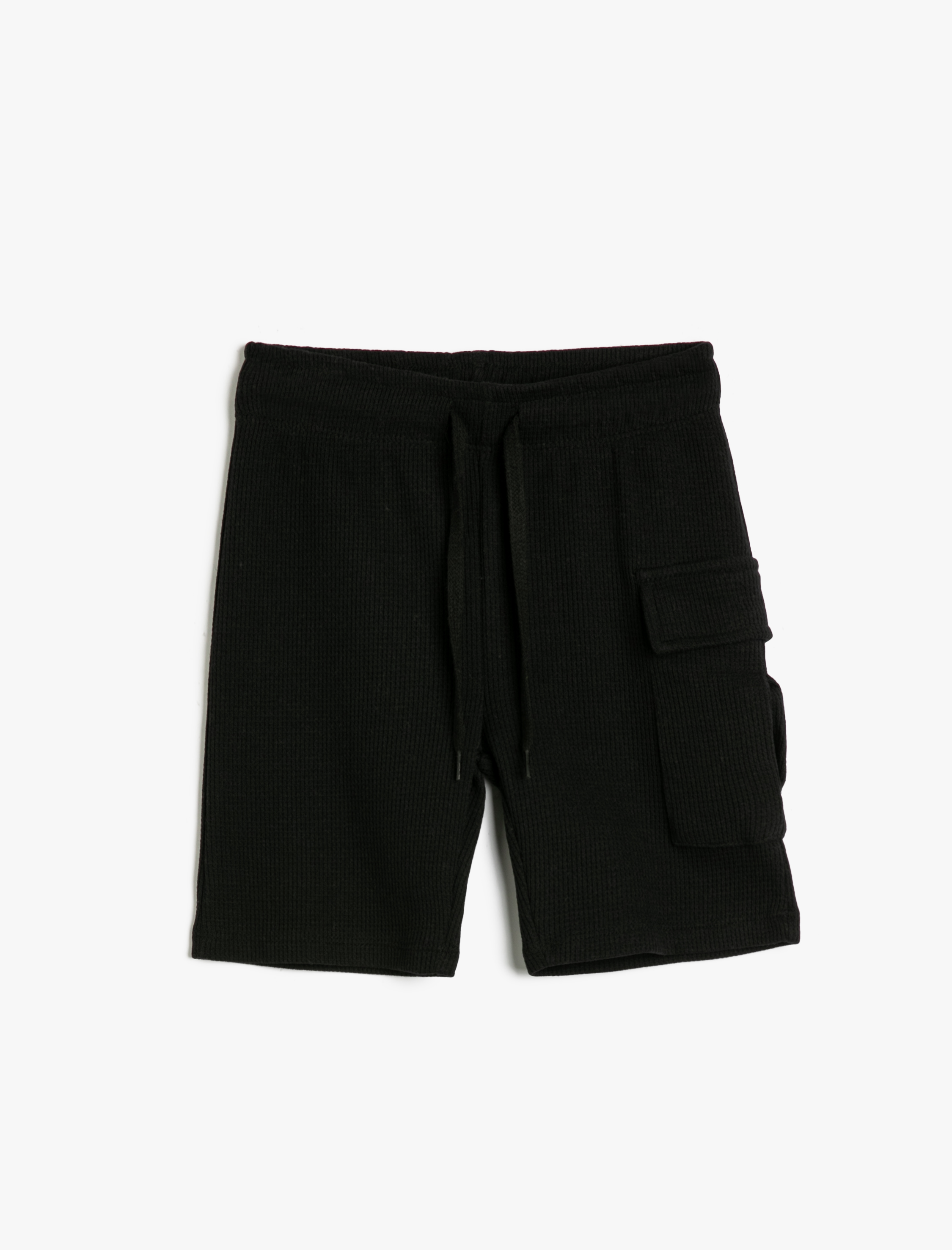  Erkek Çocuk Kargo Şort Cepli Beli Bağlamalı Dokulu