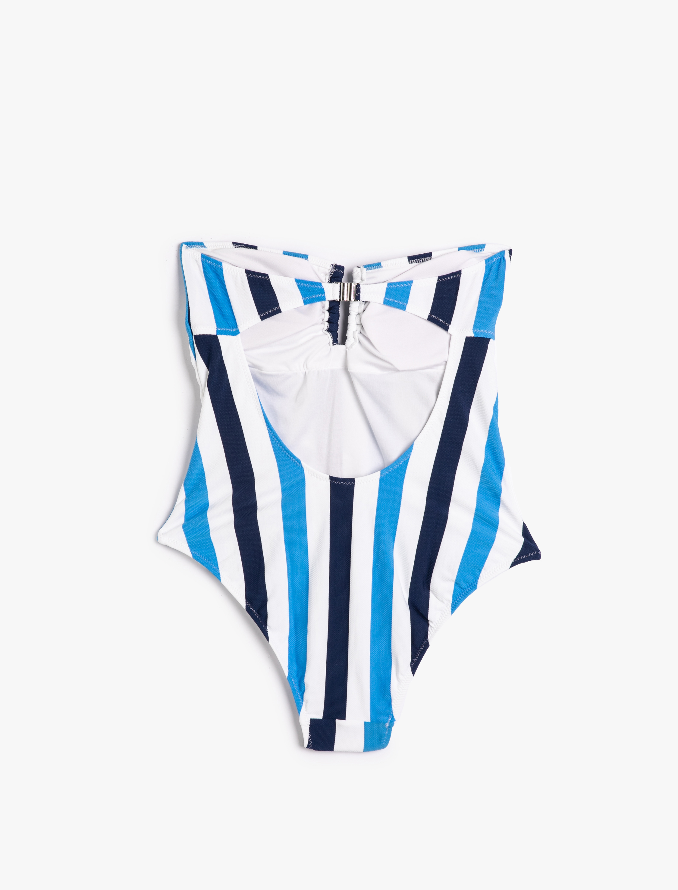   Straplez Mayo Pencere Detaylı Geometrik Aksesuarlı