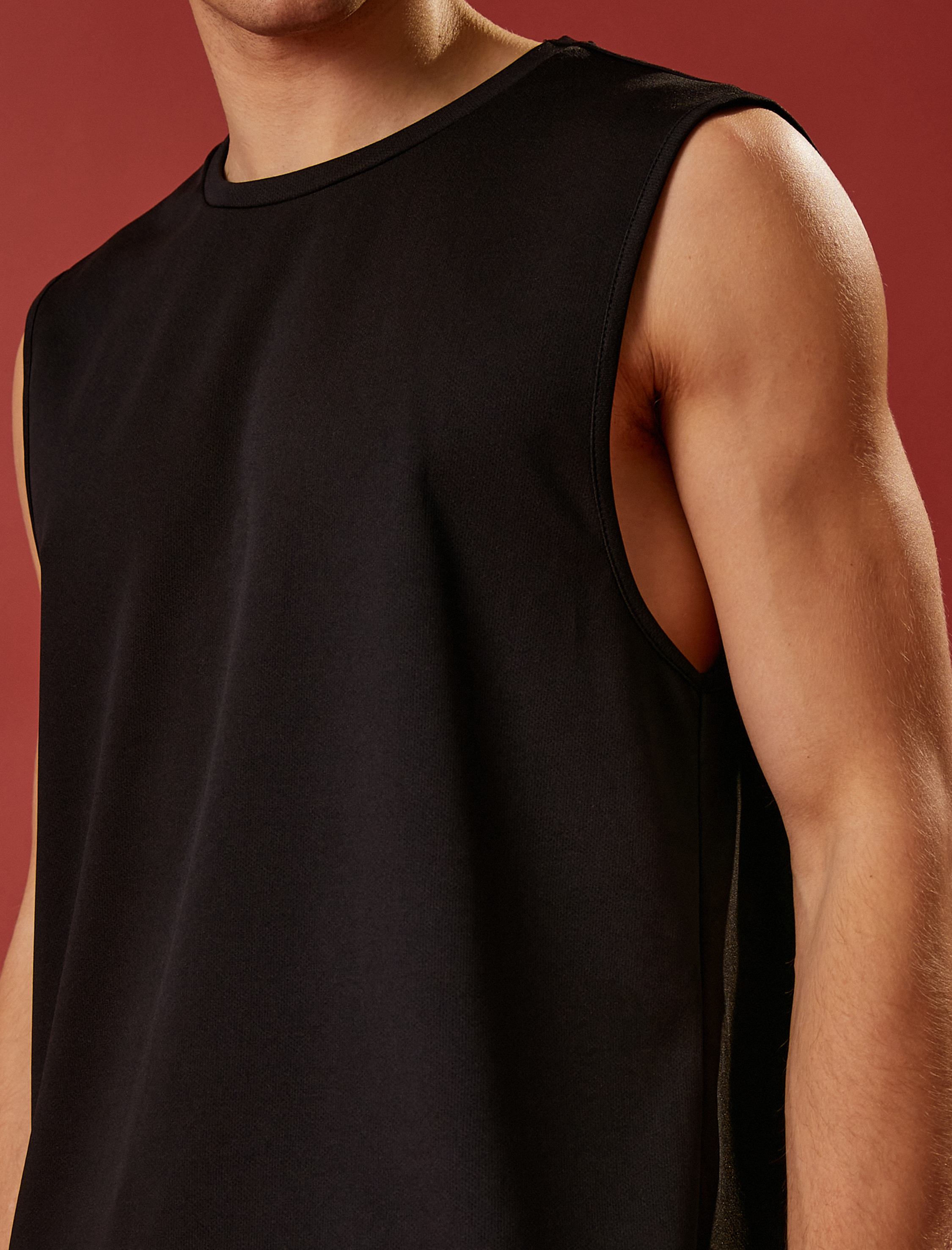   Baskılı Sporcu Atlet Kolsuz Bisiklet Yaka