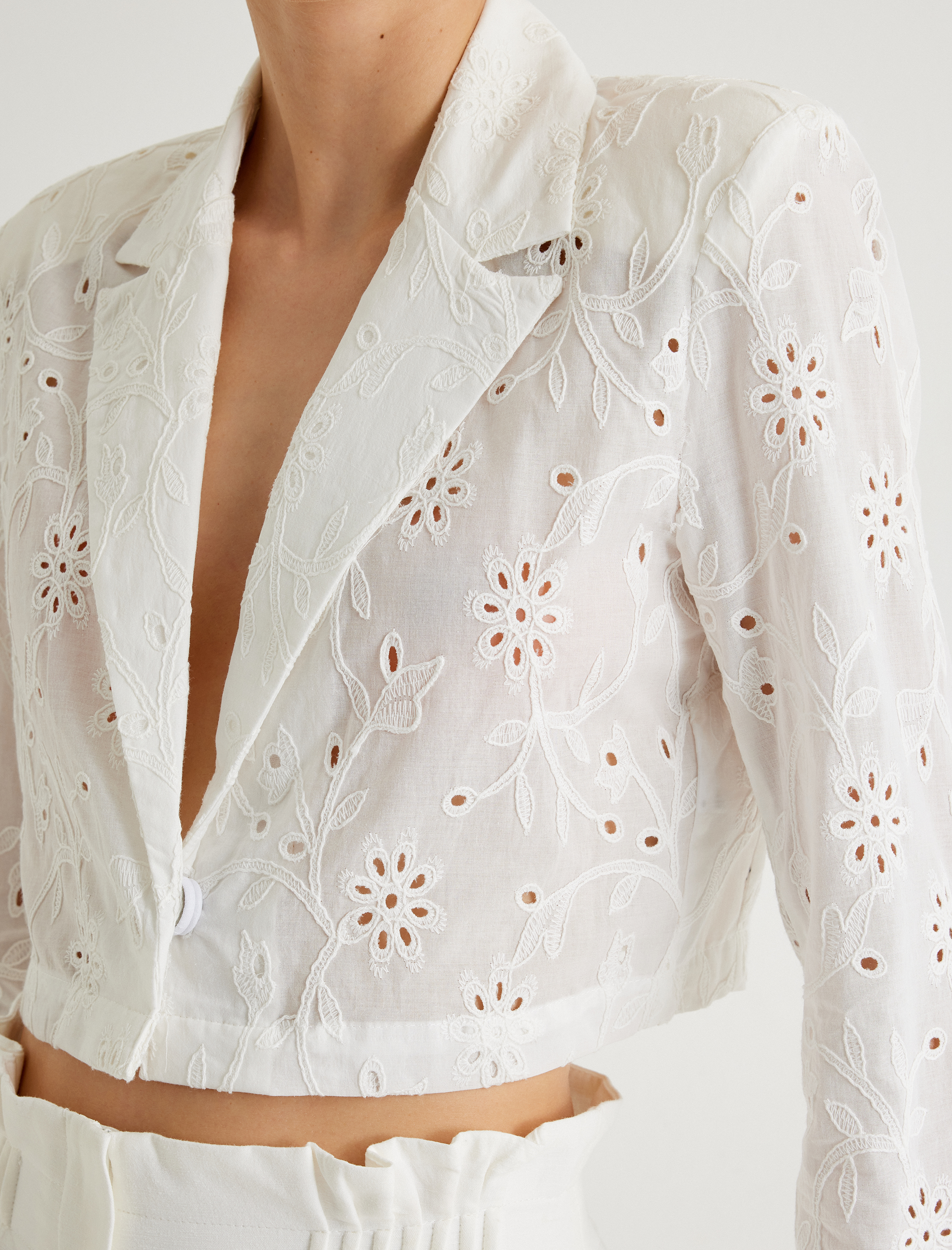   Koton X Melis Ağazat - Kısa Fisto Ceket Kruvaze Pamuklu